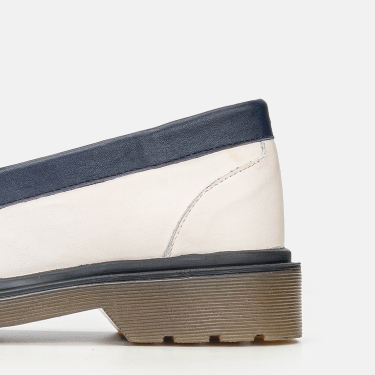 Volzak 422 Chaussure en cuir Beige Bleu