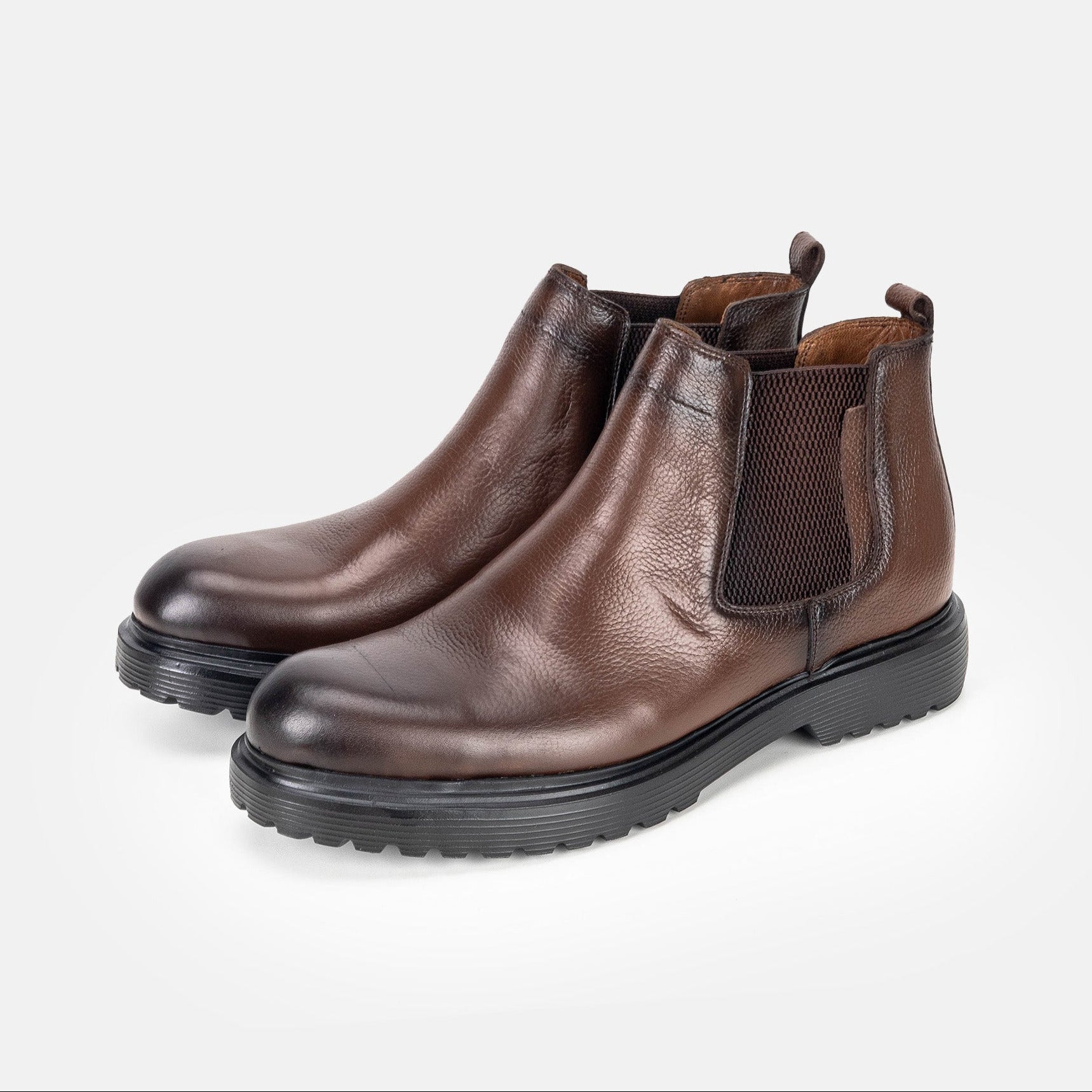 Volzak 5315 Grained Brown Leather Ankle Boot