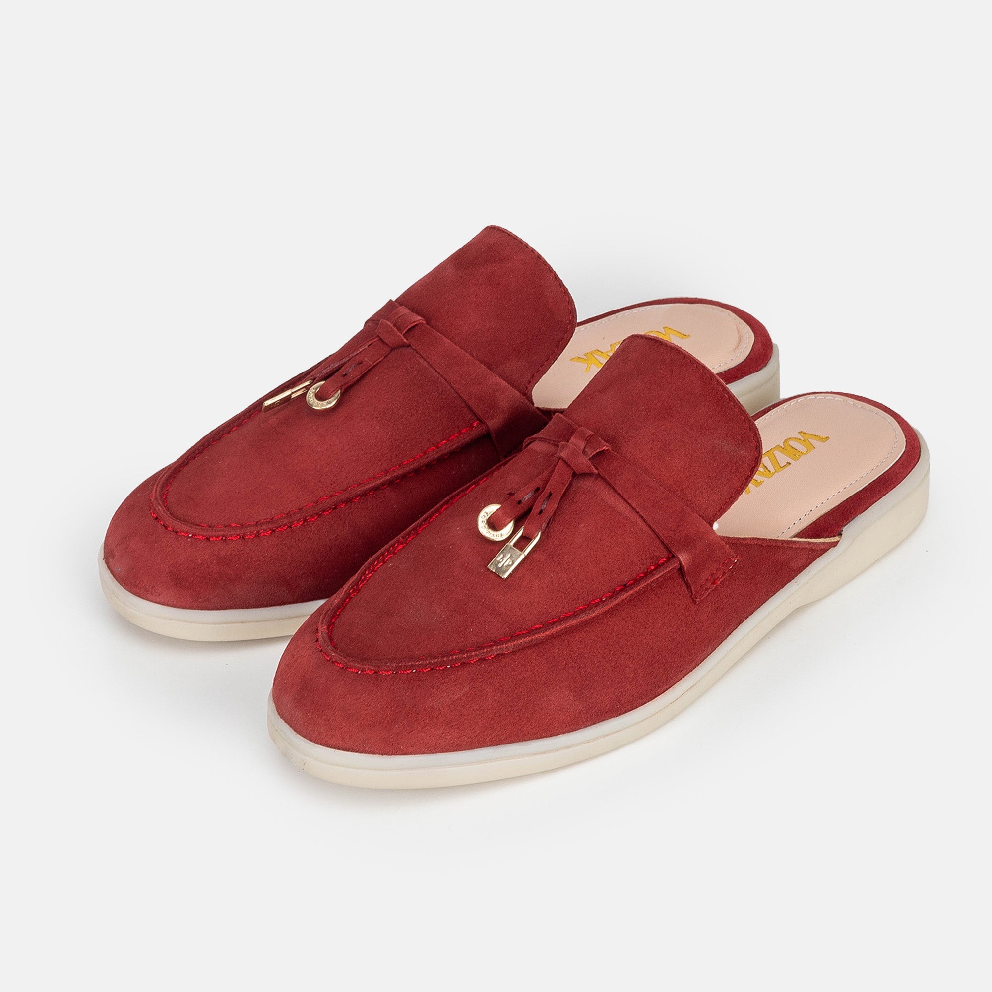 Volzak 0777 Mule en daim Bordeaux