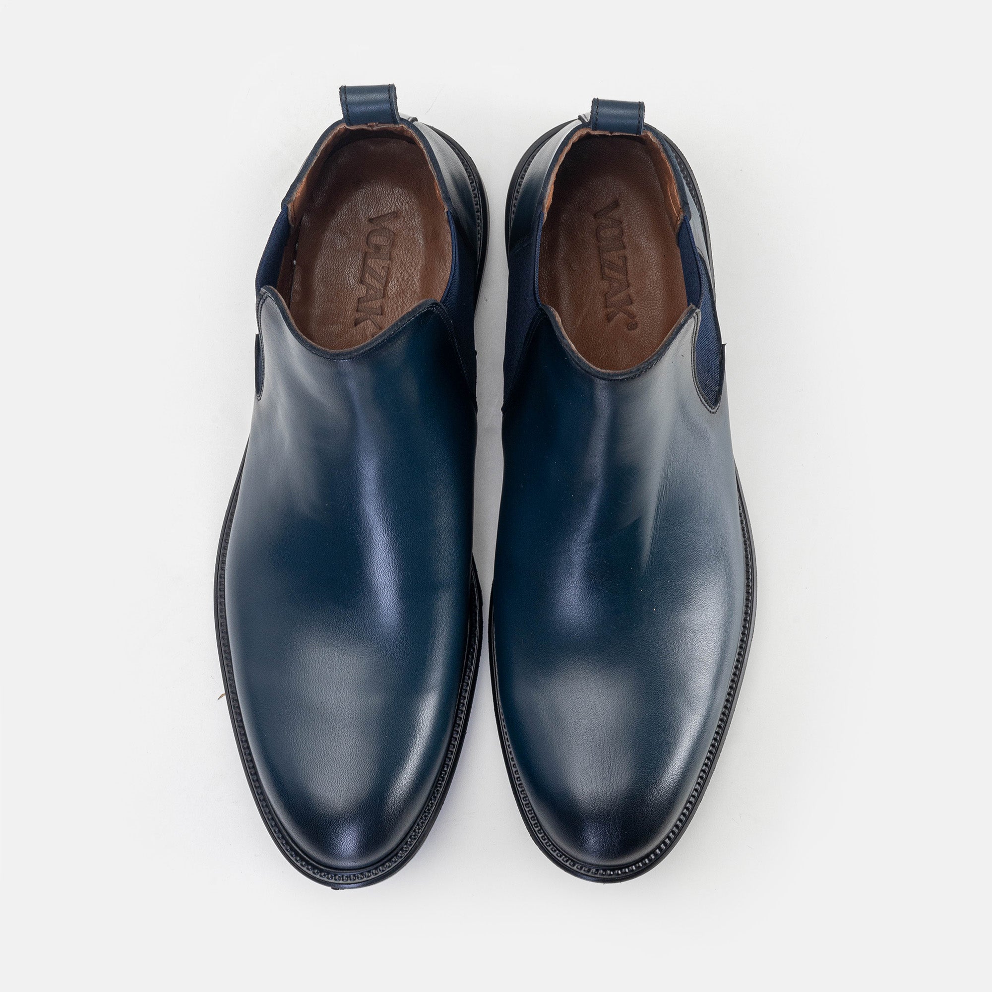 Volzak 5302 Leather Ankle Boot Blue