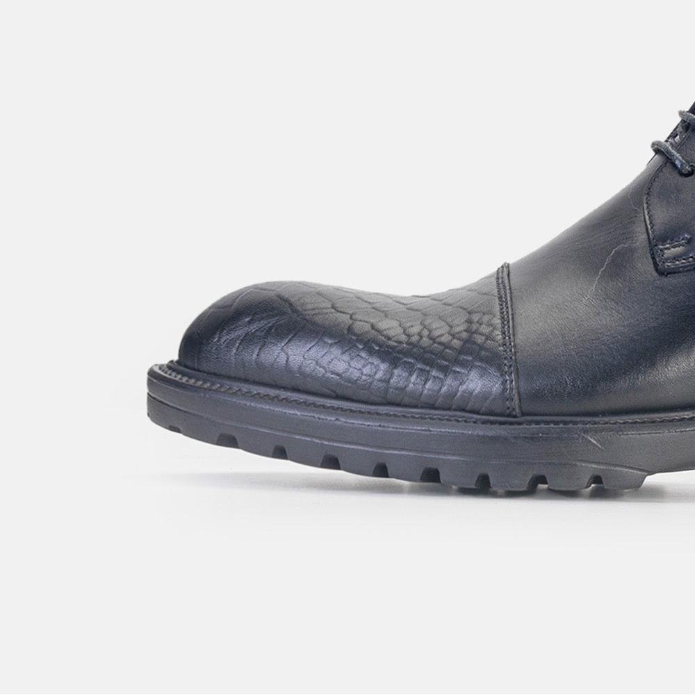 Volzak 5304 Black Leather Ankle Boot