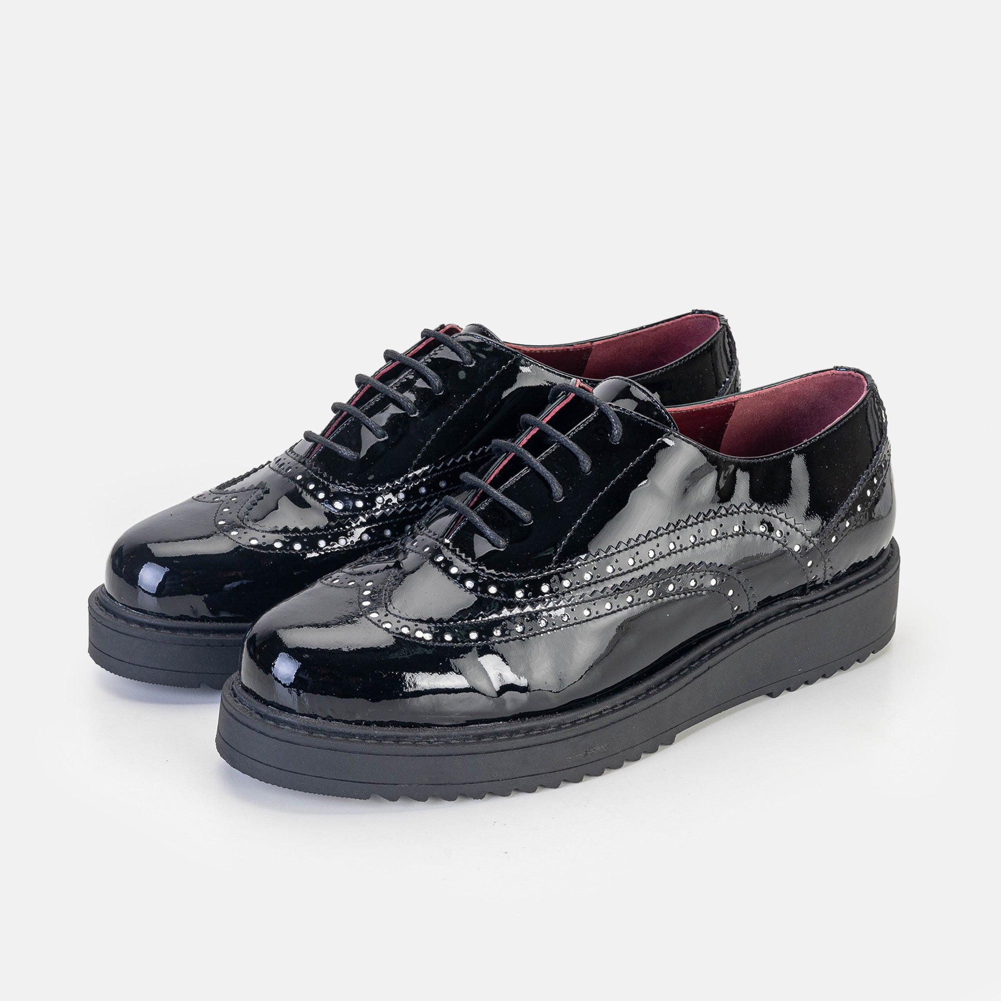 Volzak 0720 Chaussure en cuir Noir Vernis