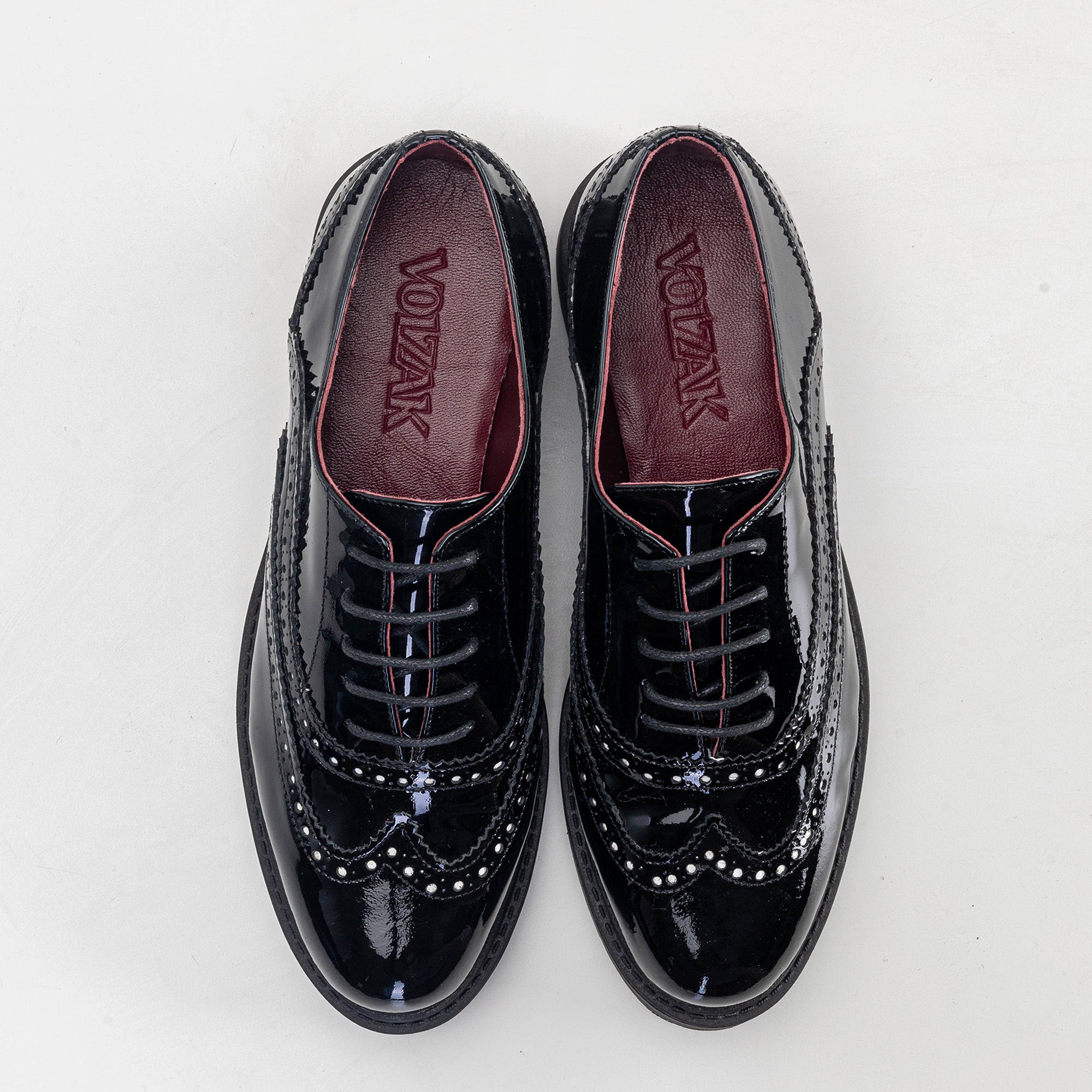 Volzak 0720 Chaussure en cuir Noir Vernis