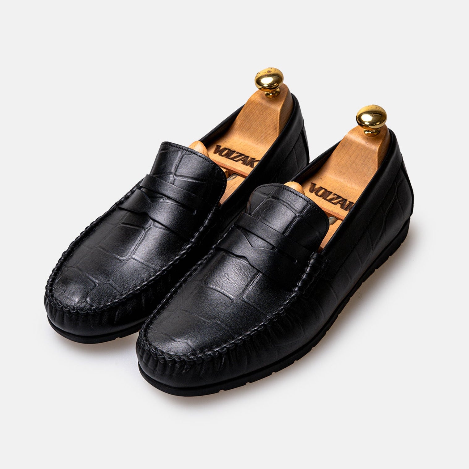 Volzak 048 Black Leather Moccasin