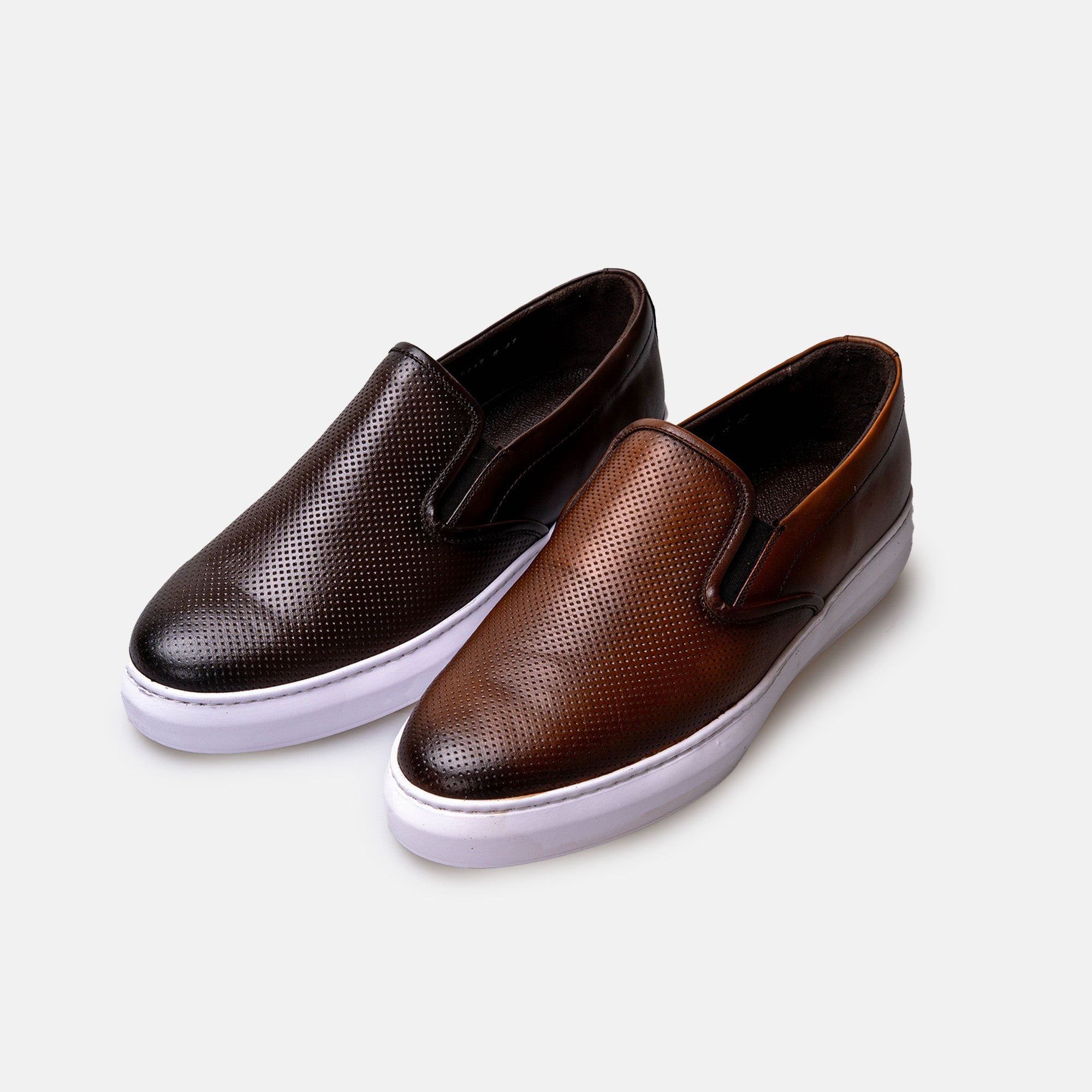 Volzak 5417 Vintage Brown Leather Sneakers