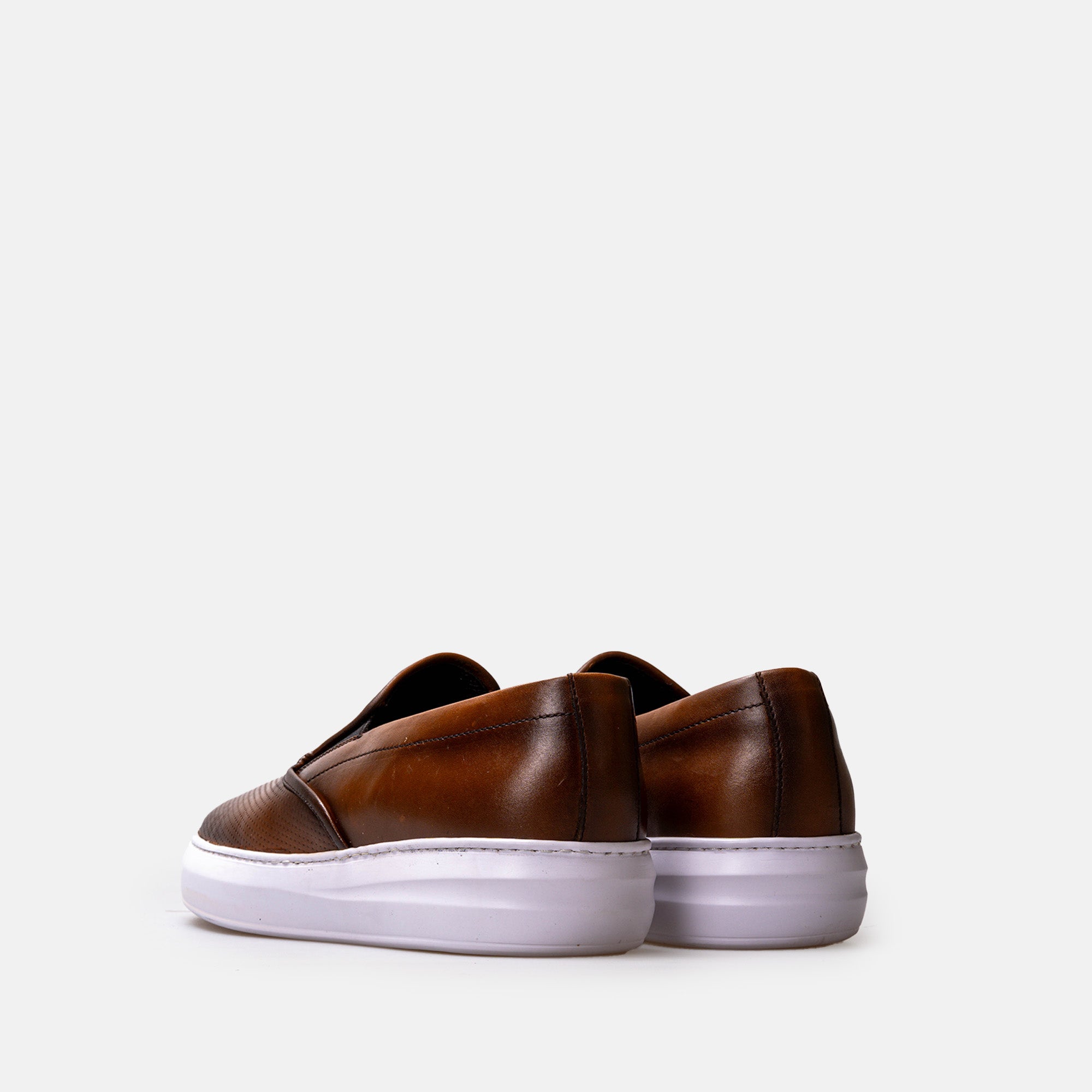 Volzak 5417 Vintage Brown Leather Sneakers