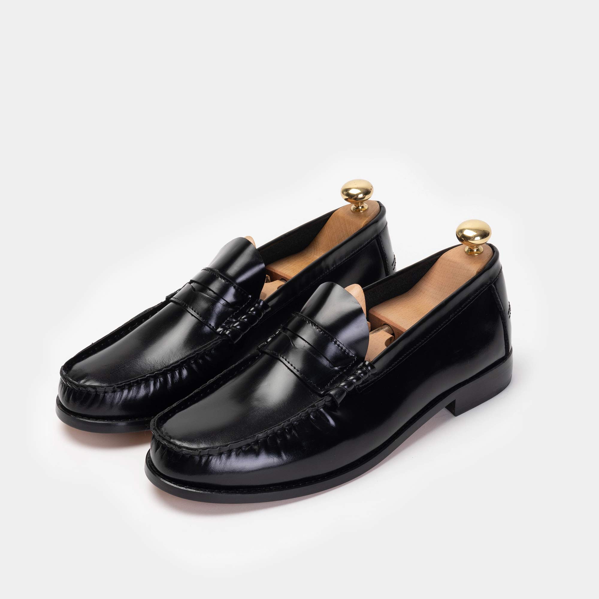Volzak 315 Black Detachable Leather Penny Loafer
