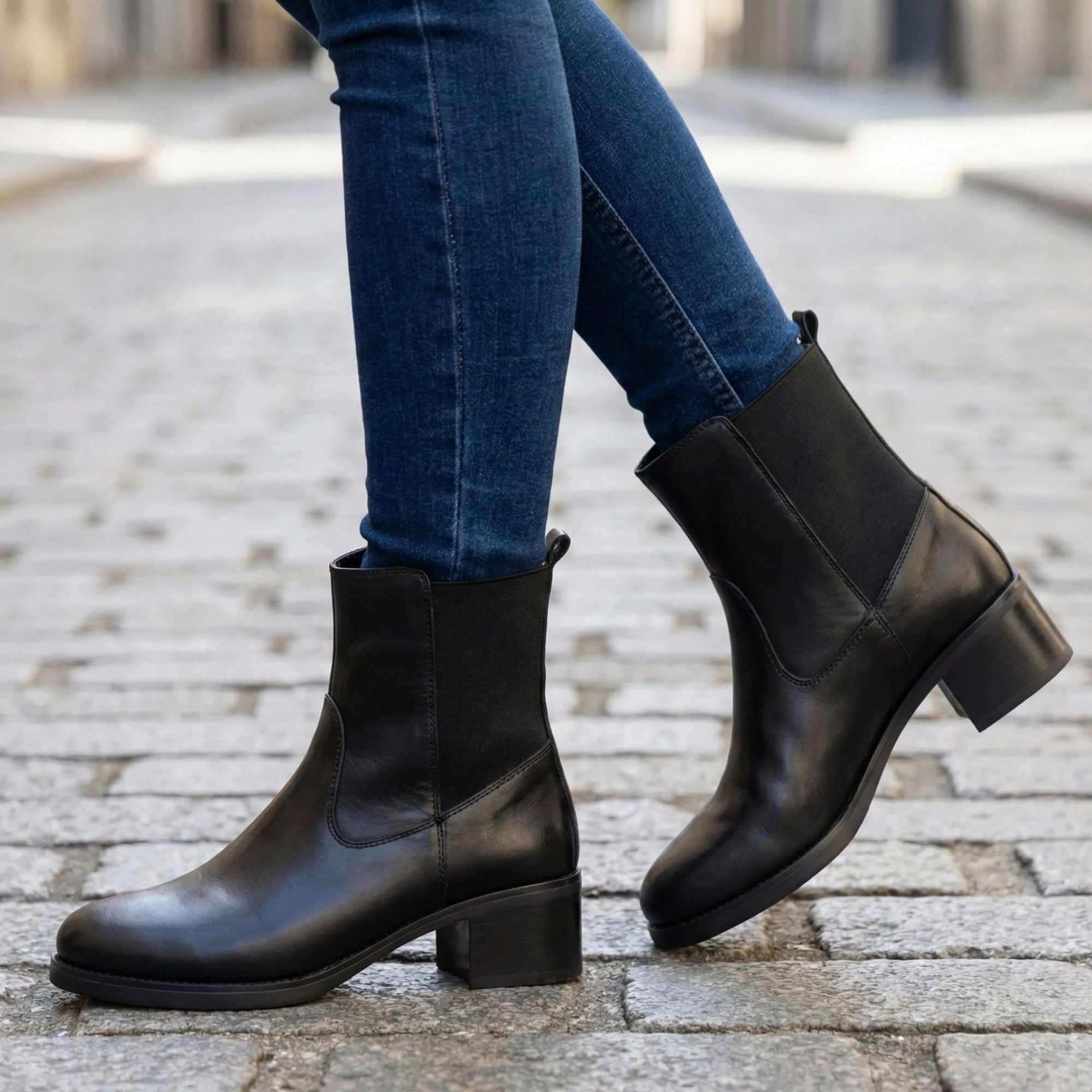 Volzak 4007 Bottine en cuir Noir