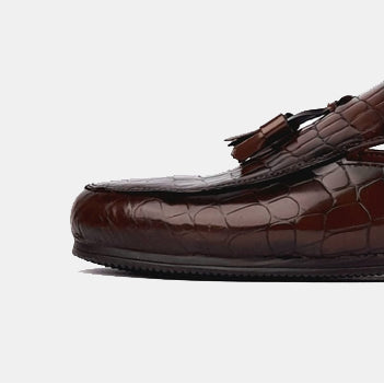 Volzak 5035 Mule en cuir Marron Vintage