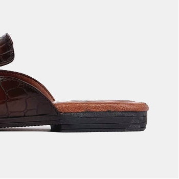 Volzak 5035 Mule en cuir Marron Vintage