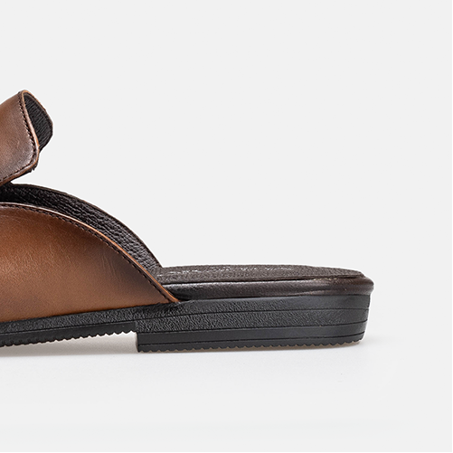 Volzak 5403 Mule en cuir Marron Vintage