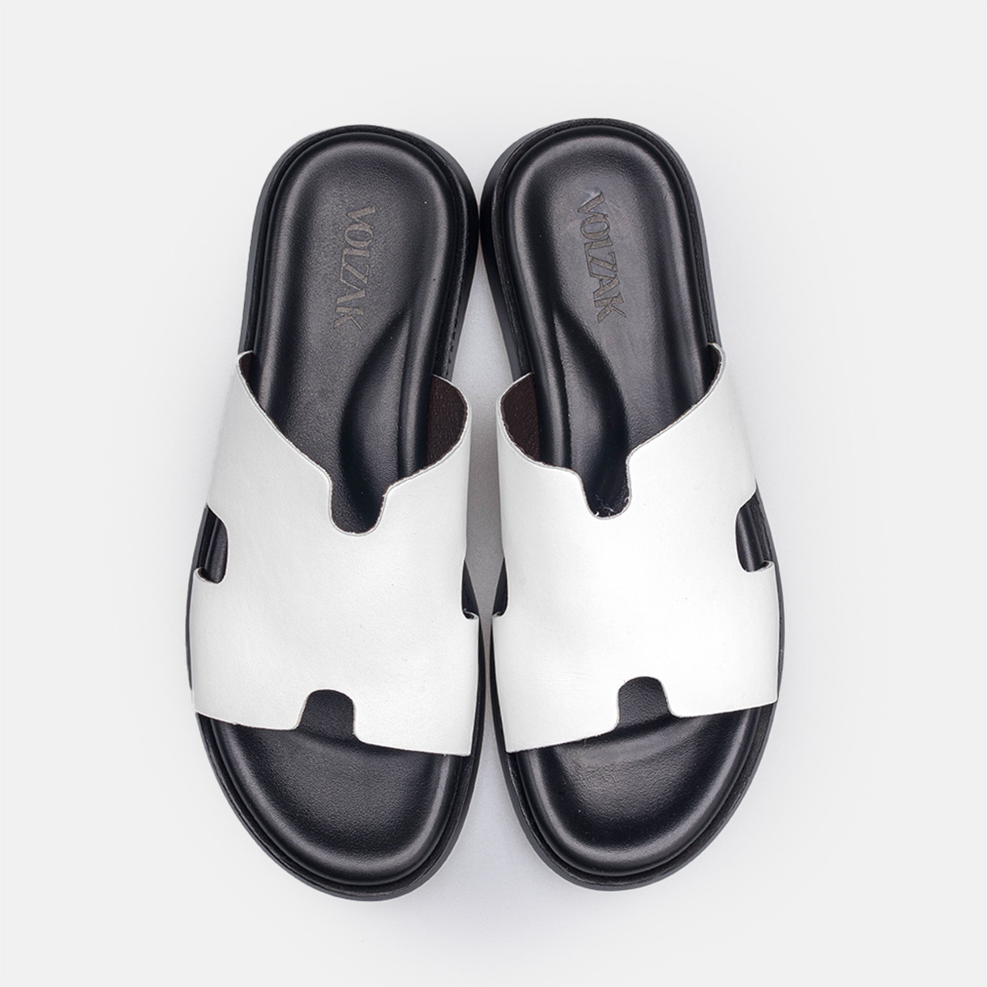Volzak 5405 Leather Sandal White