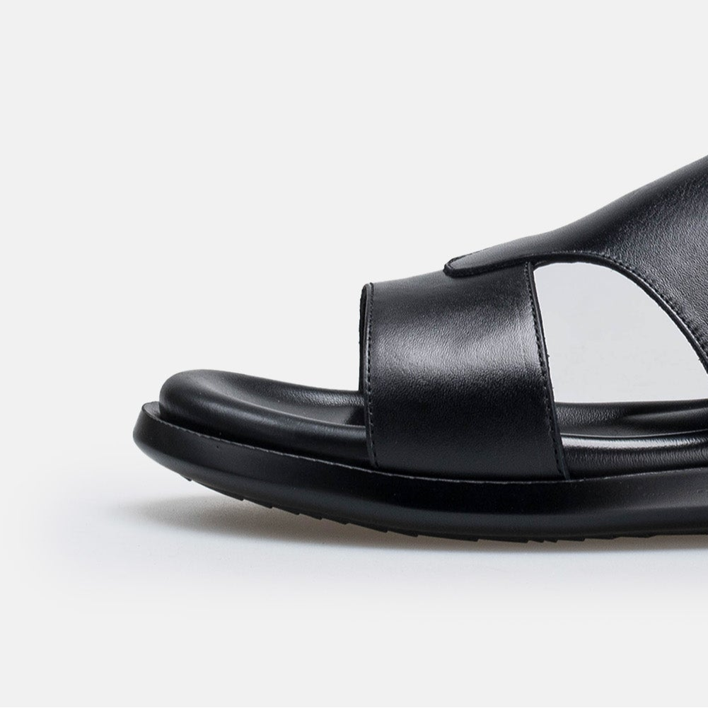 Volzak 5409 Black Leather Sandal