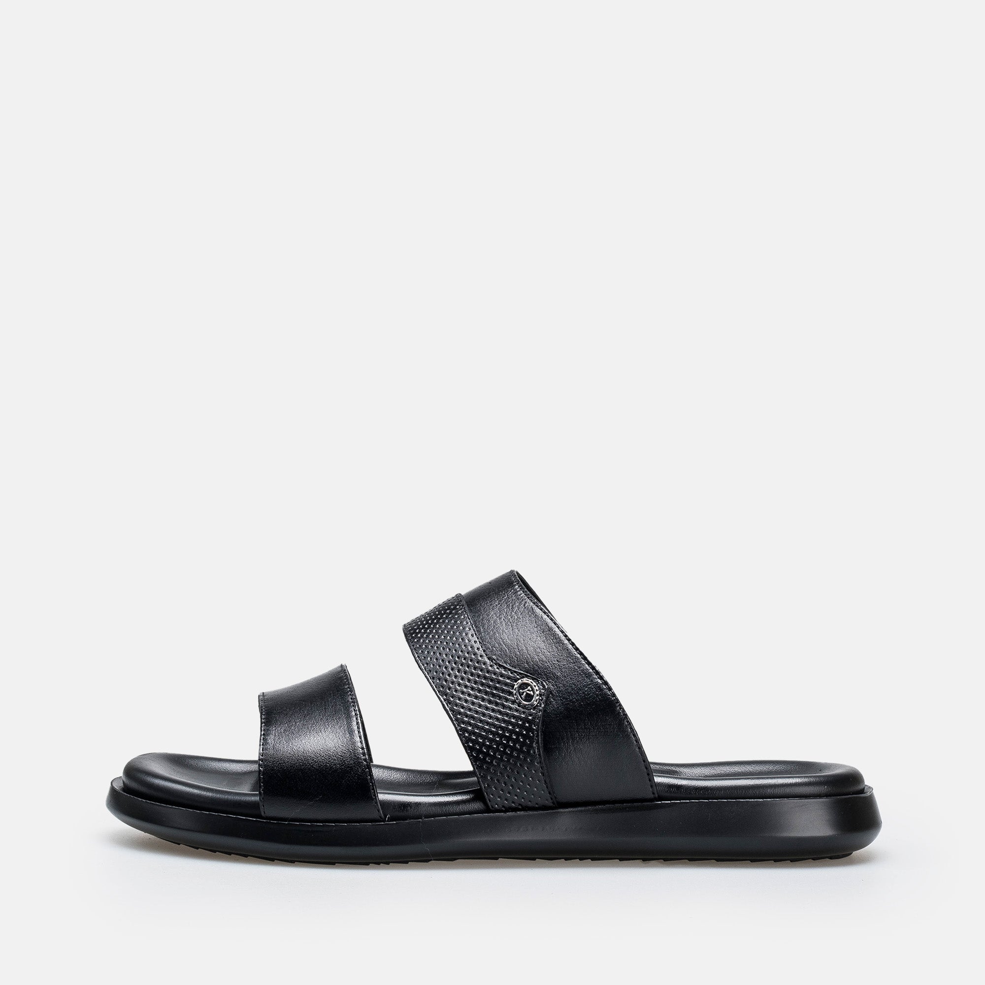 Volzak 5410 Black Leather Sandal