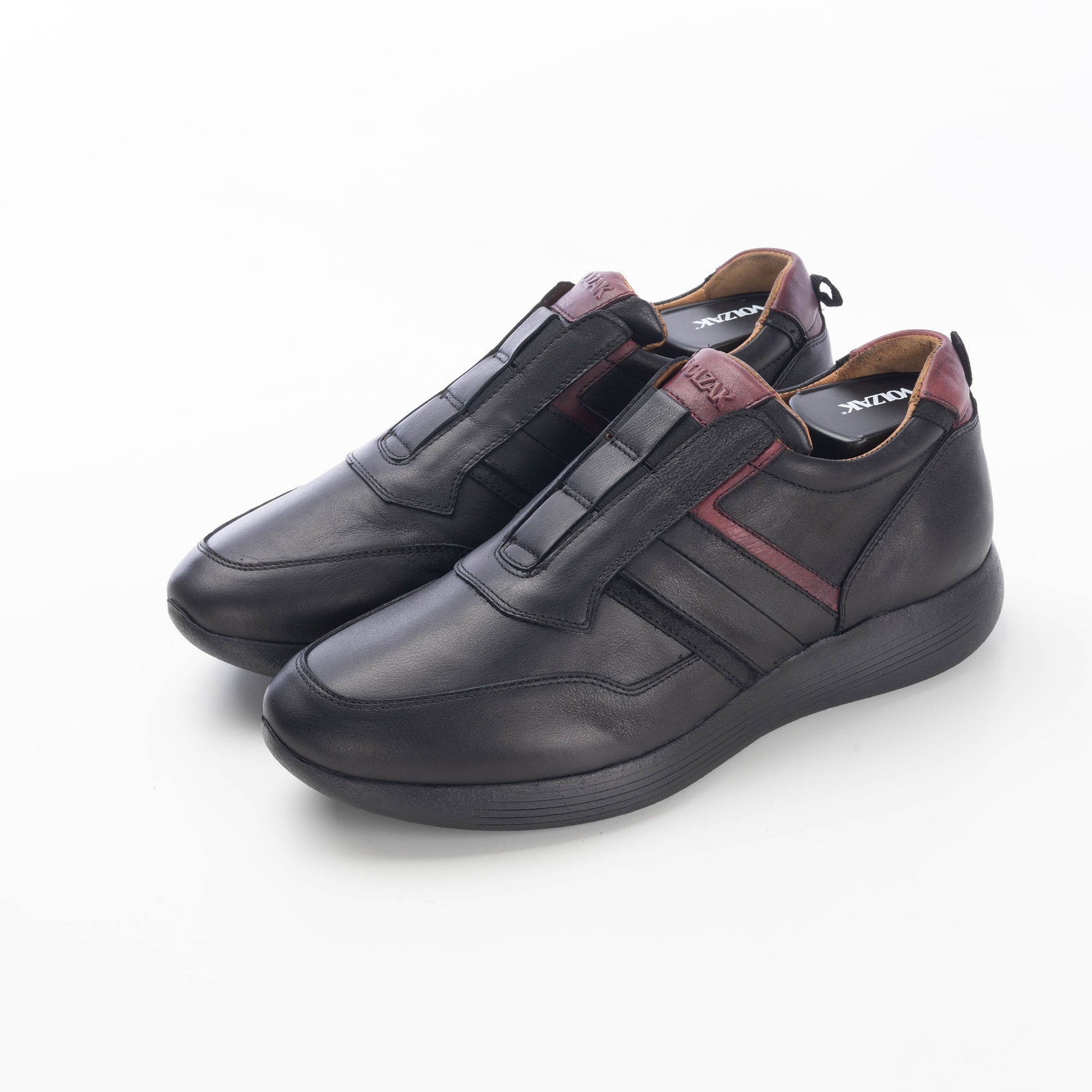 Volzak 586 Espadrille en cuir noir