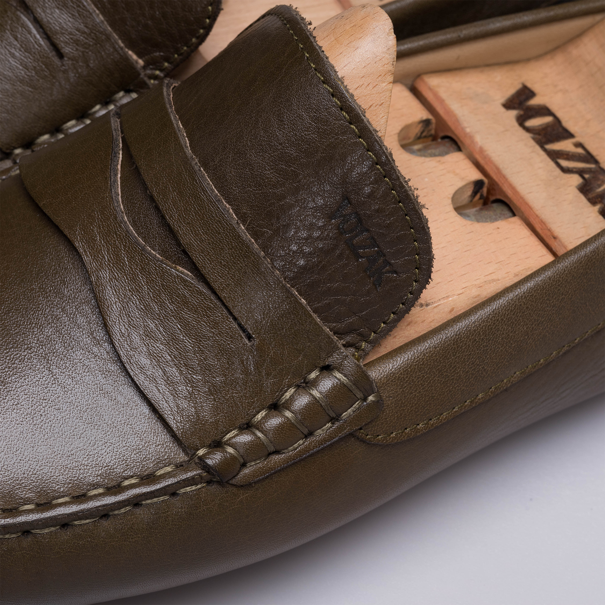 Volzak 2000 Green Leather Moccasin