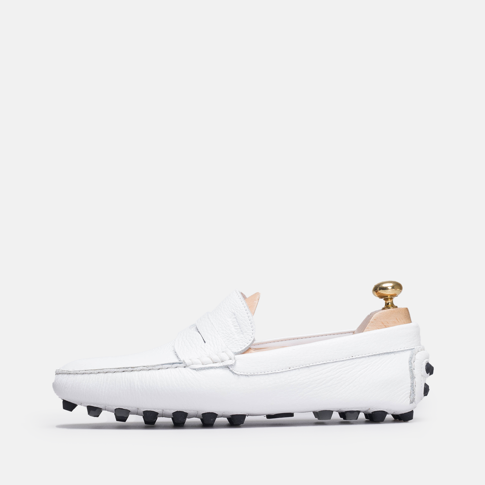 Volzak 2000 White Leather Moccasin
