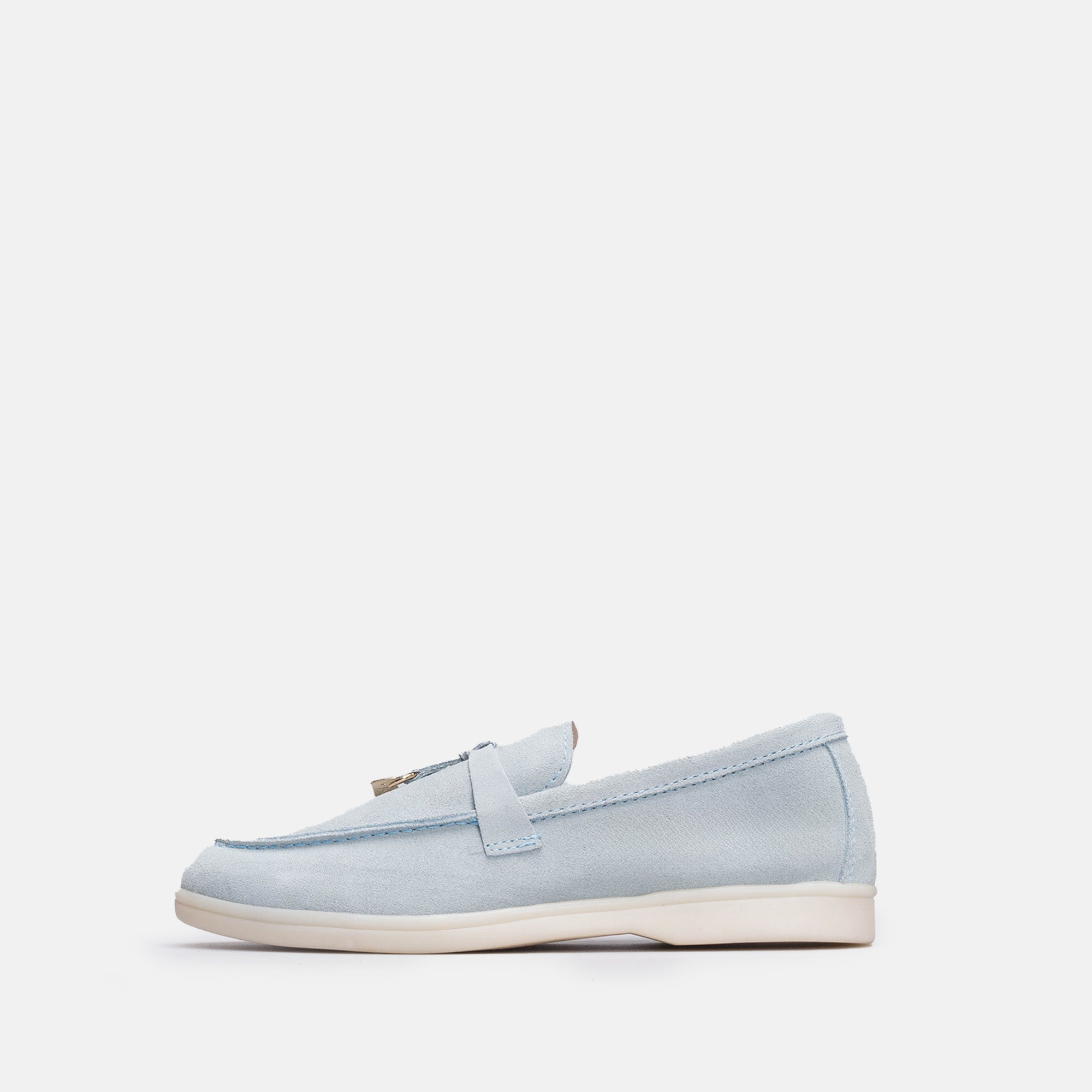 Volzak 32 mocassin en daim Bleu ciel