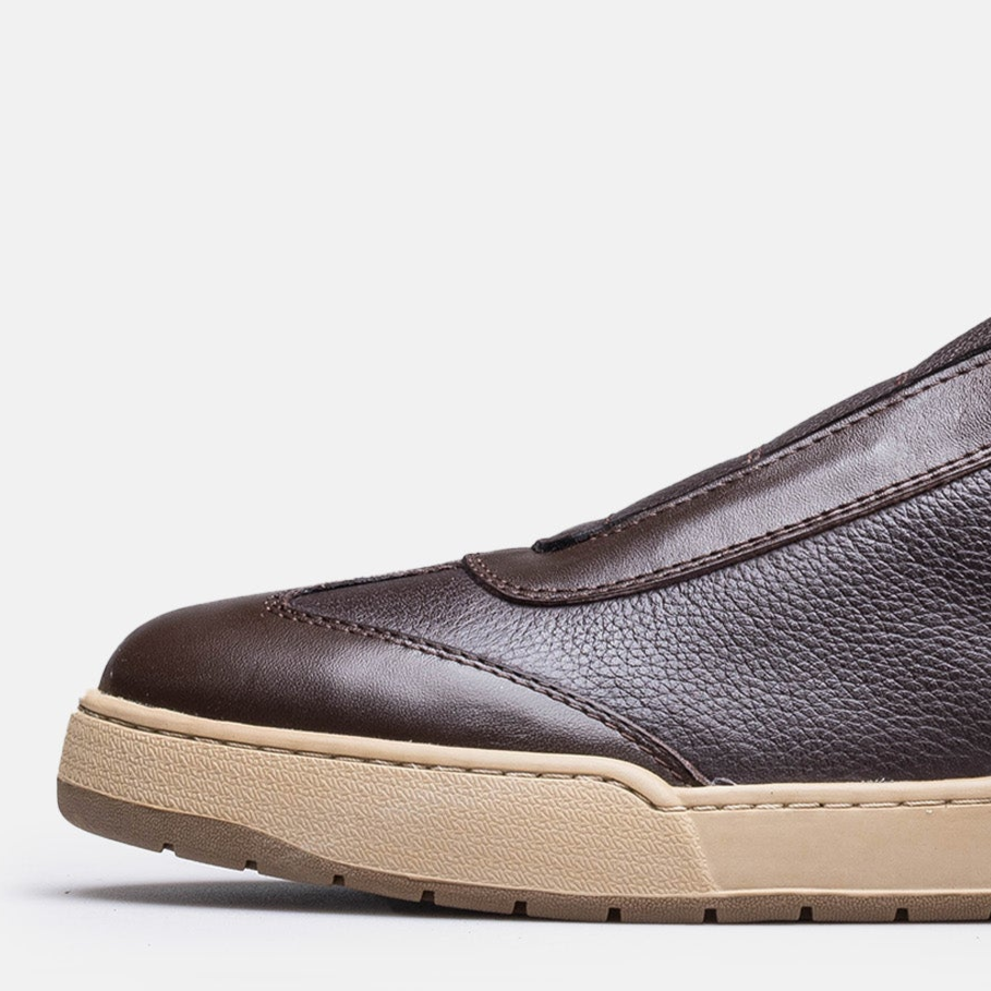 Volzak 200 Brown Leather Sneakers