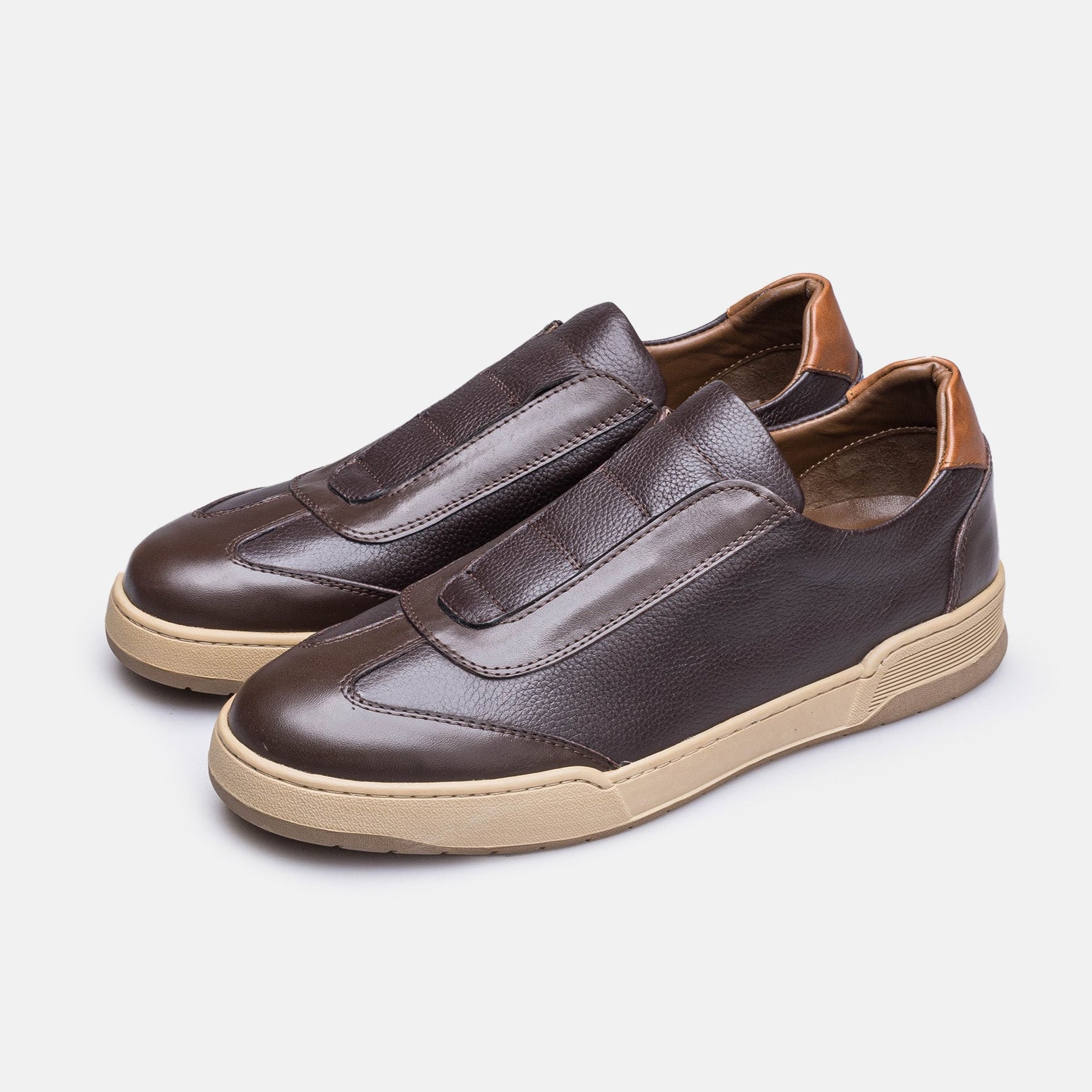 Volzak 200 Brown Leather Sneakers
