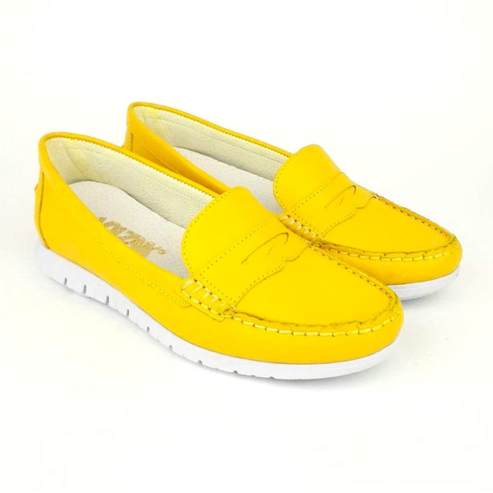 Volzak 180 Mocassin en cuir Moutarde