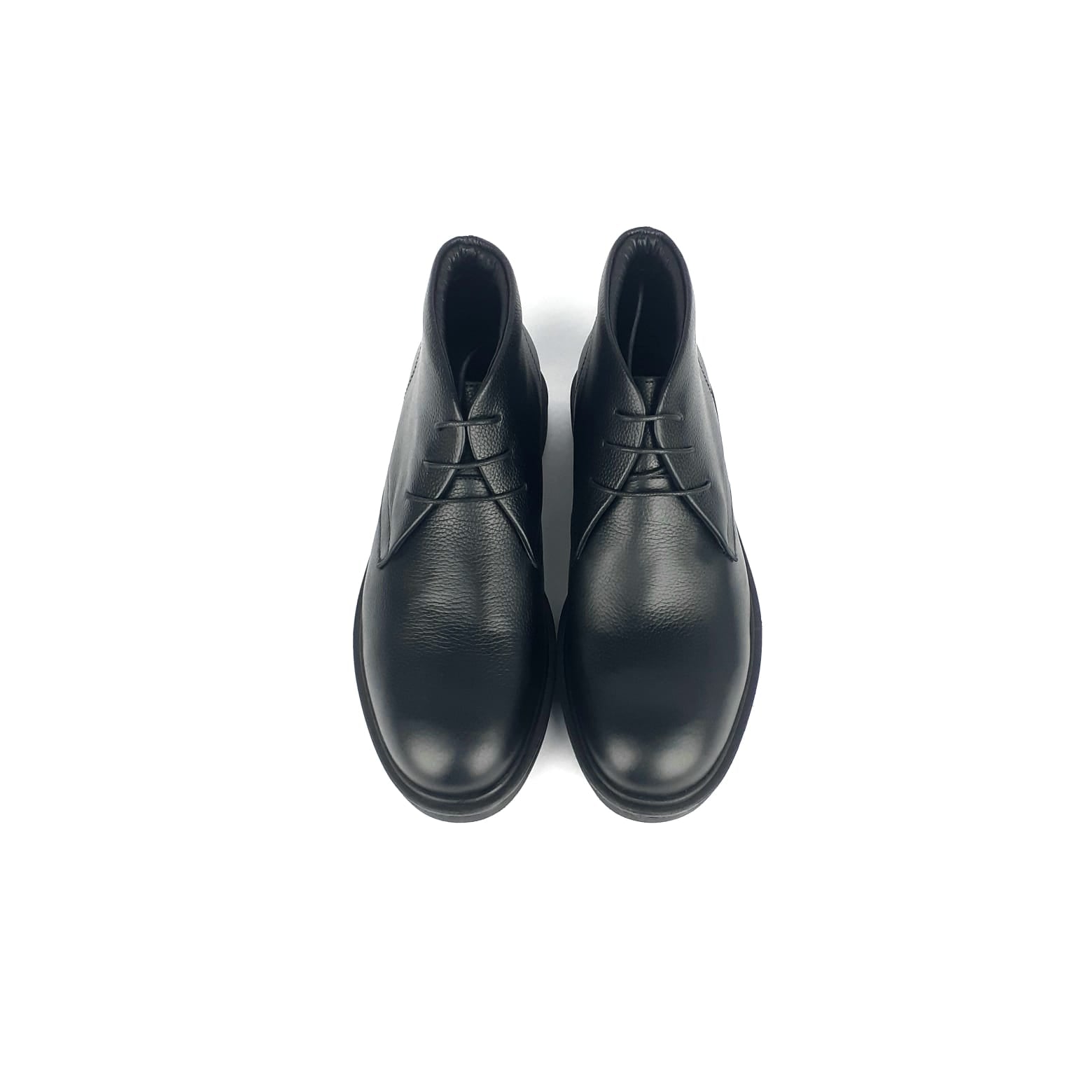 715 Bottine en cuir grainé Noir