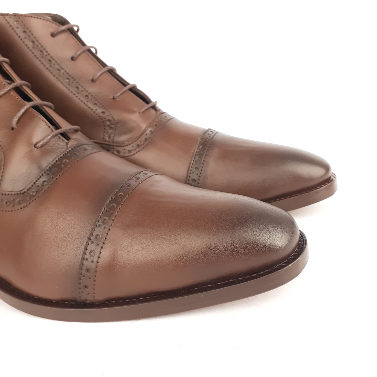 0970 Bottine en cuir marron