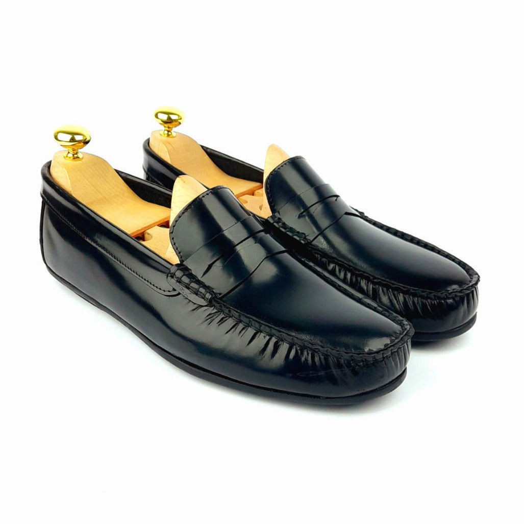 5092 Mocassin en cuir Démasquable Noir