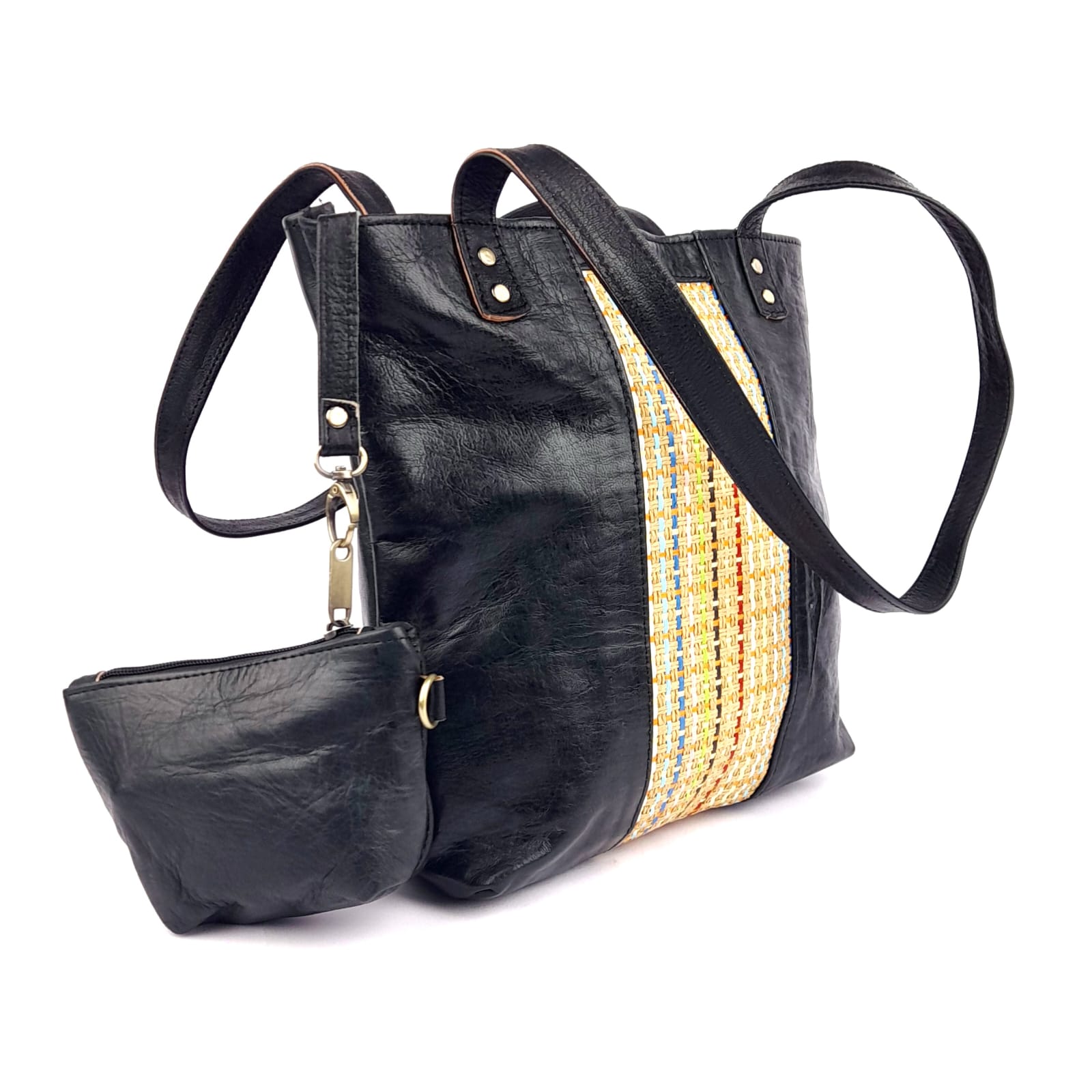 AR68 Sac à Main En Cuir traditionnel Noir