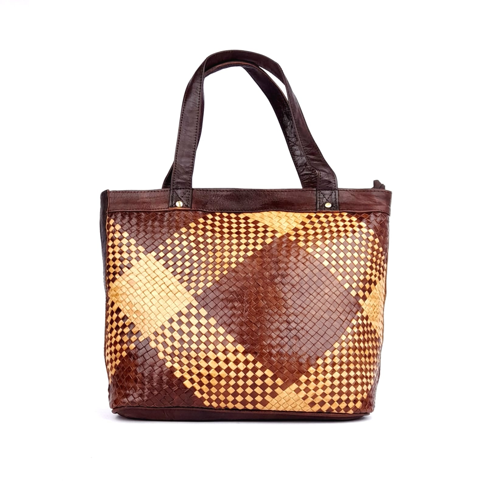 D34 Brown traditional Leather Handbag