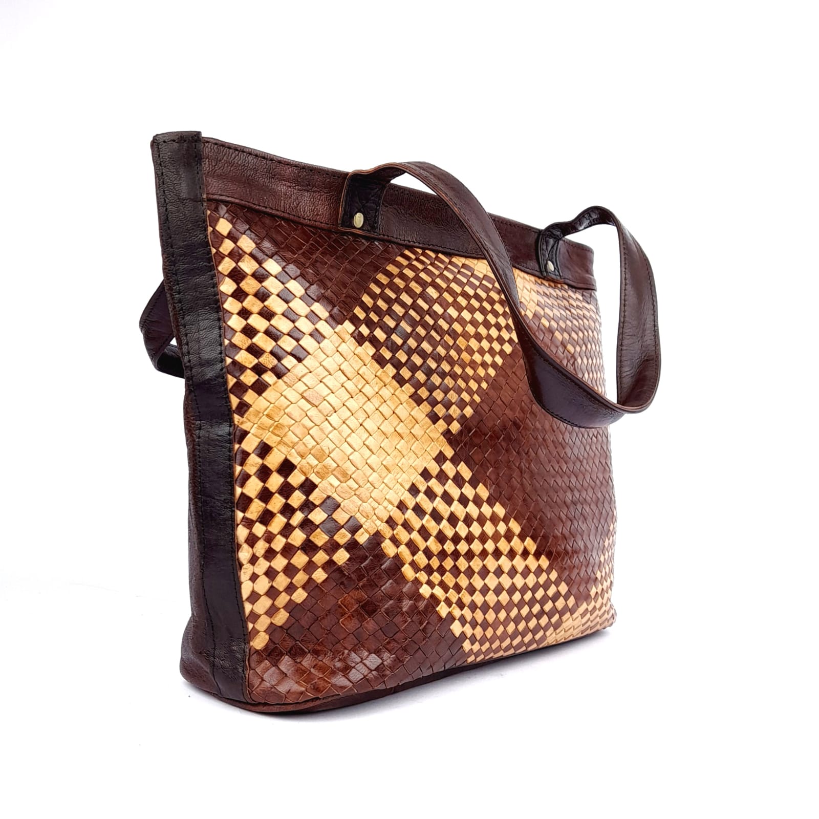 D34 Brown traditional Leather Handbag