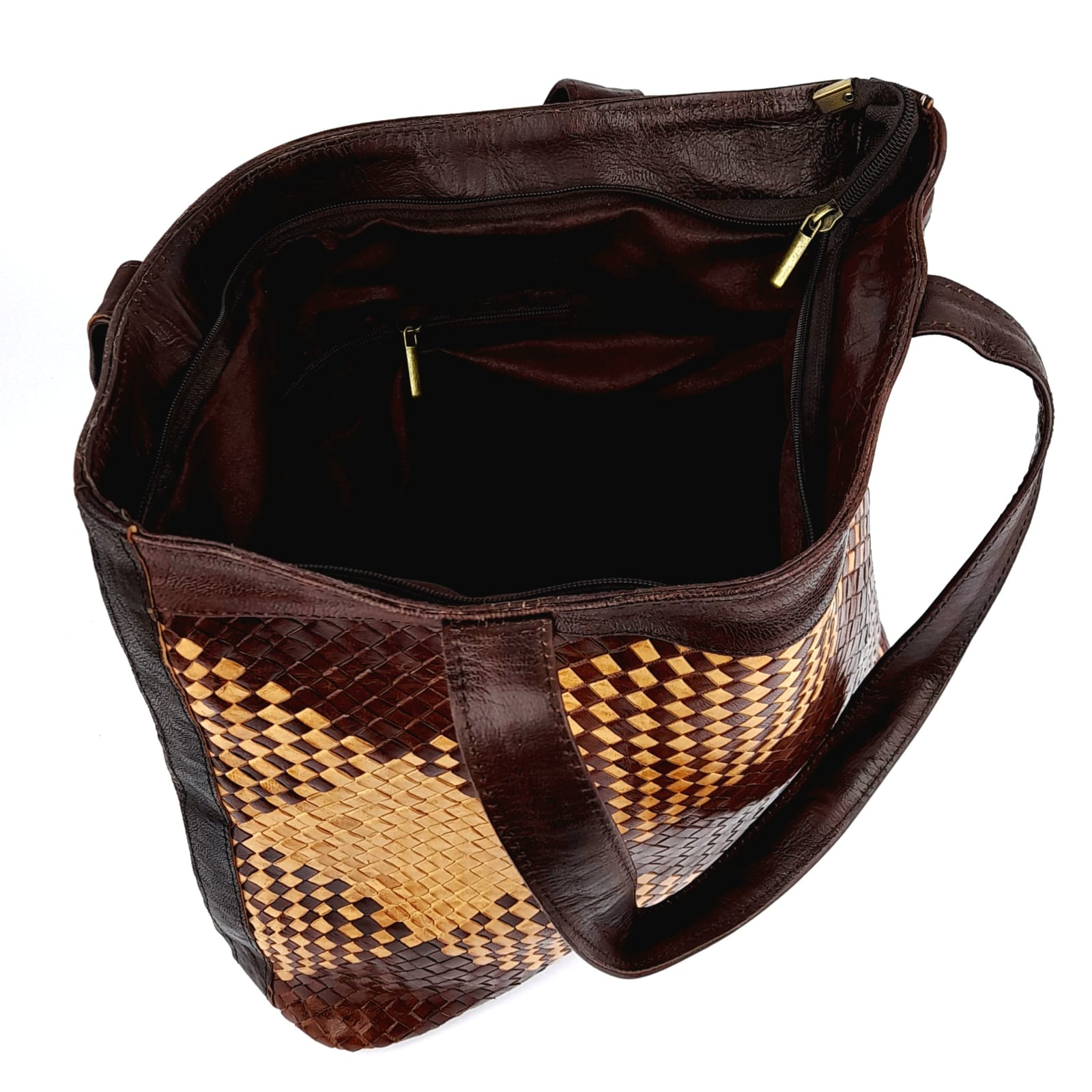 D34 Brown traditional Leather Handbag