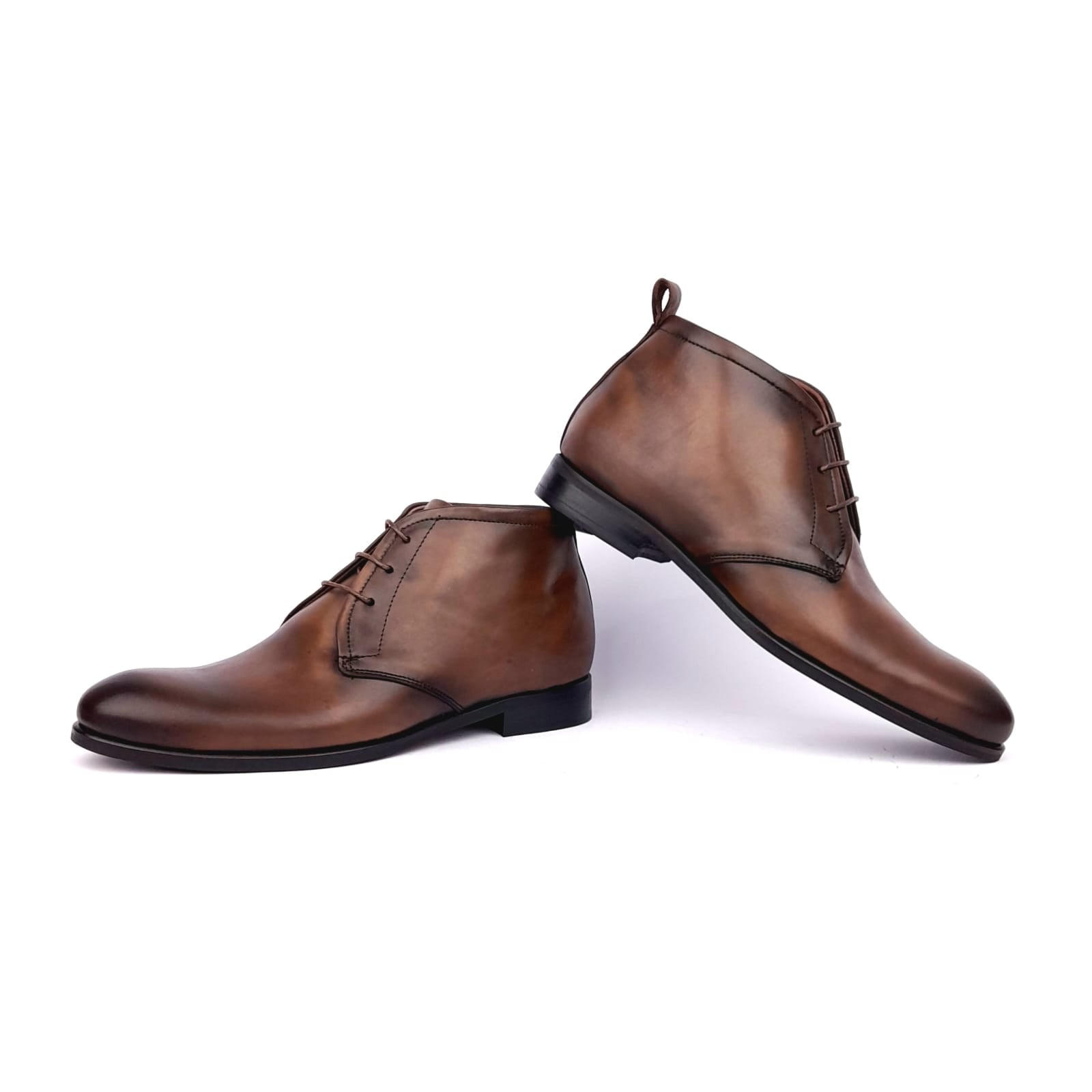 Volzak 5104 Bottine en cuir Marron vintage