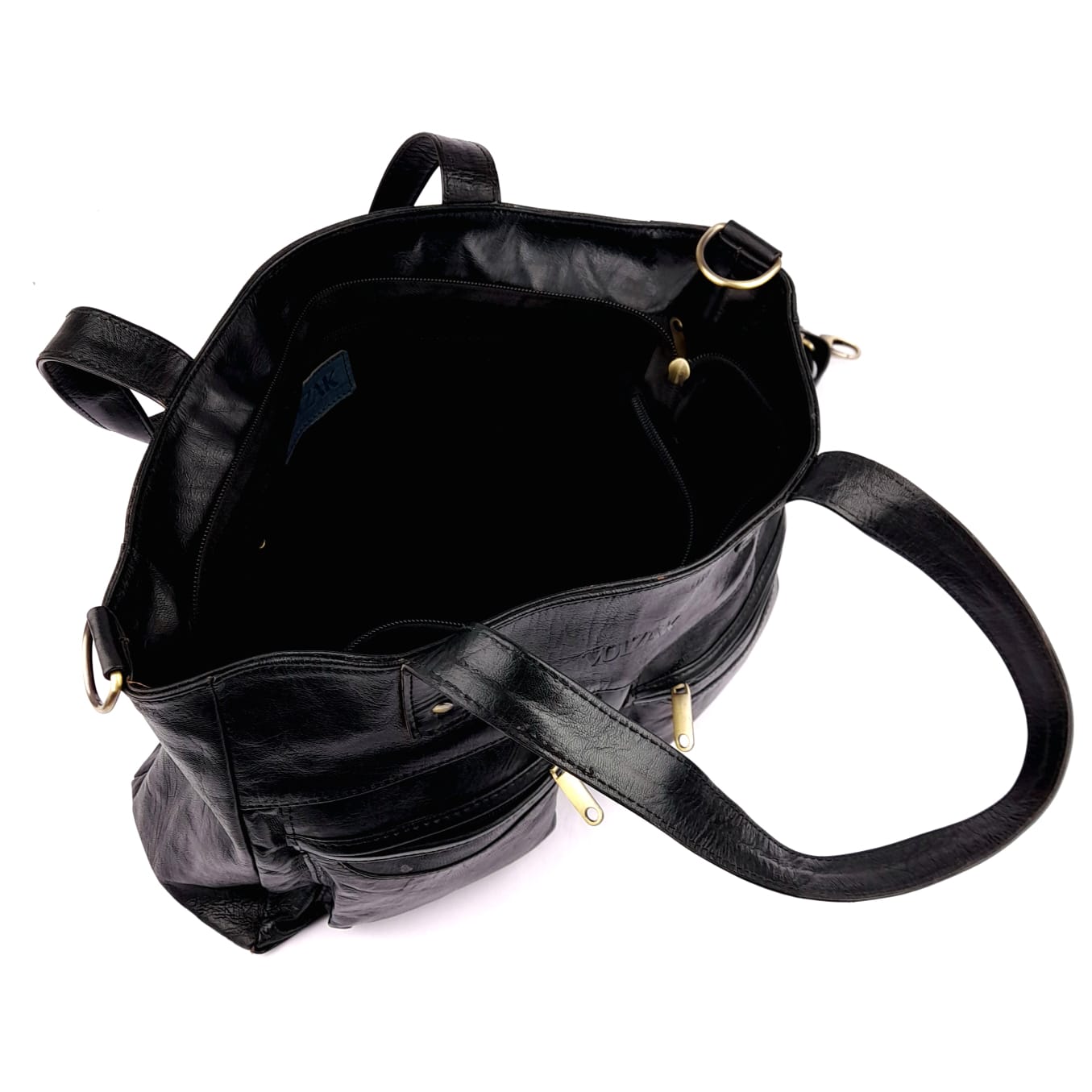 A74 Sac Femme En Cuir traditionnel Artisanal Noir