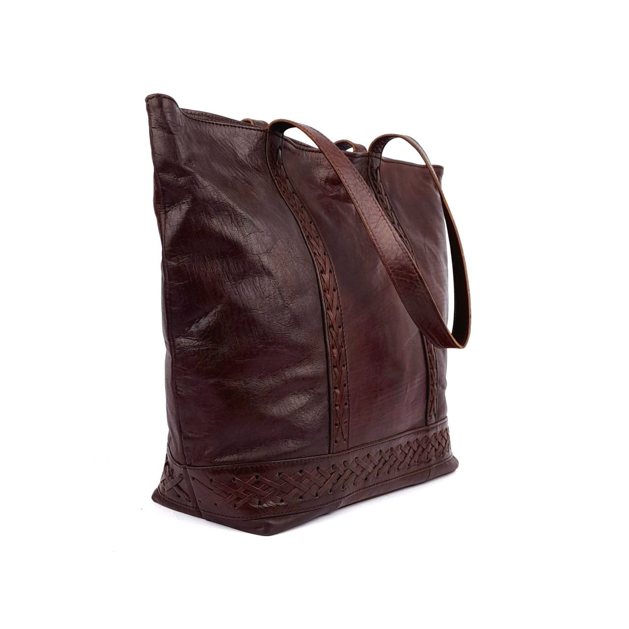 A61 Sac Femme En Cuir traditionnel Marron