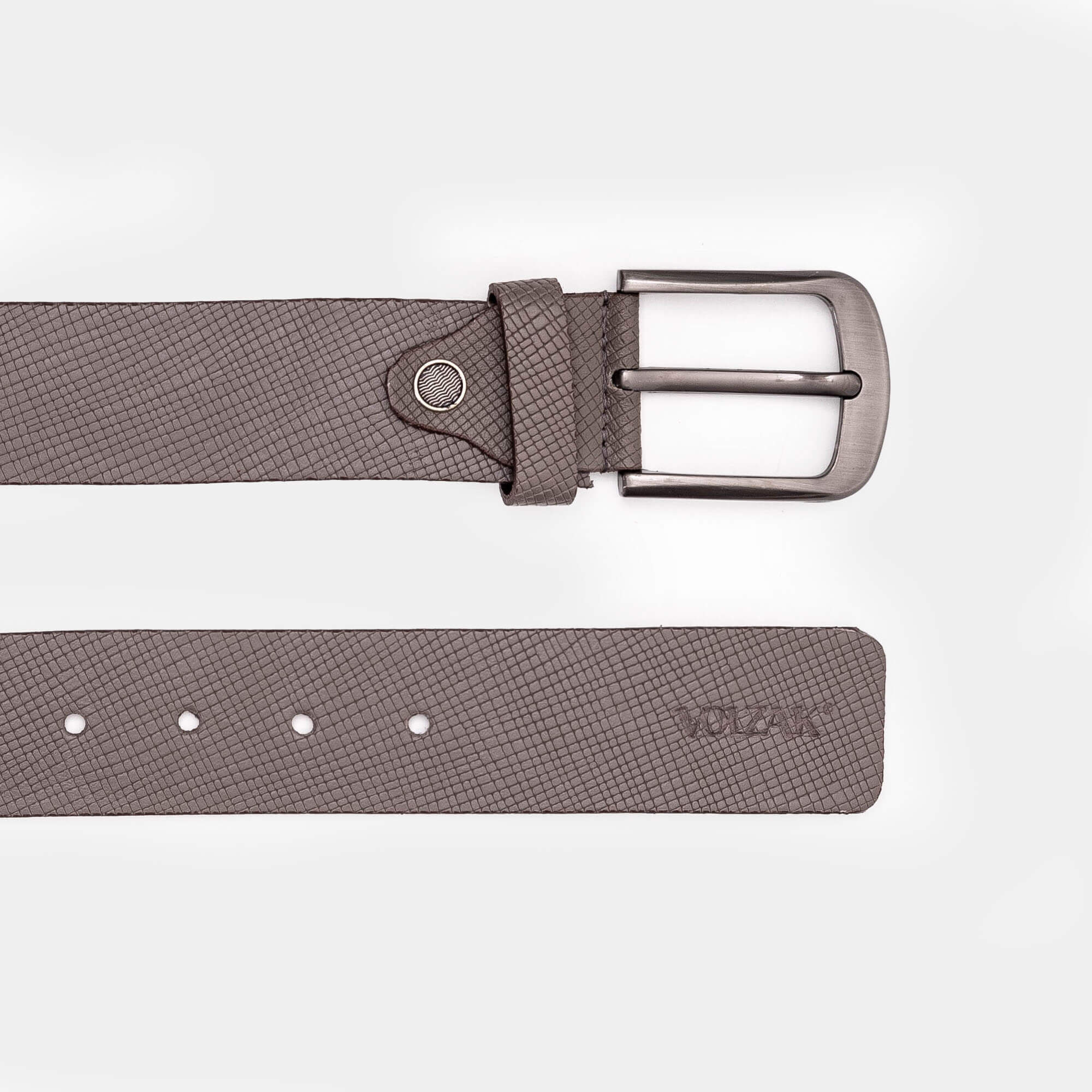 Volzak 001 Ceinture sport en cuir Taupe grainé
