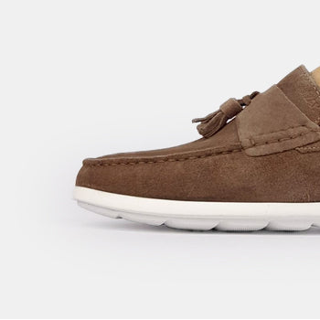 Volzak 011 Mocassin en daim taupe