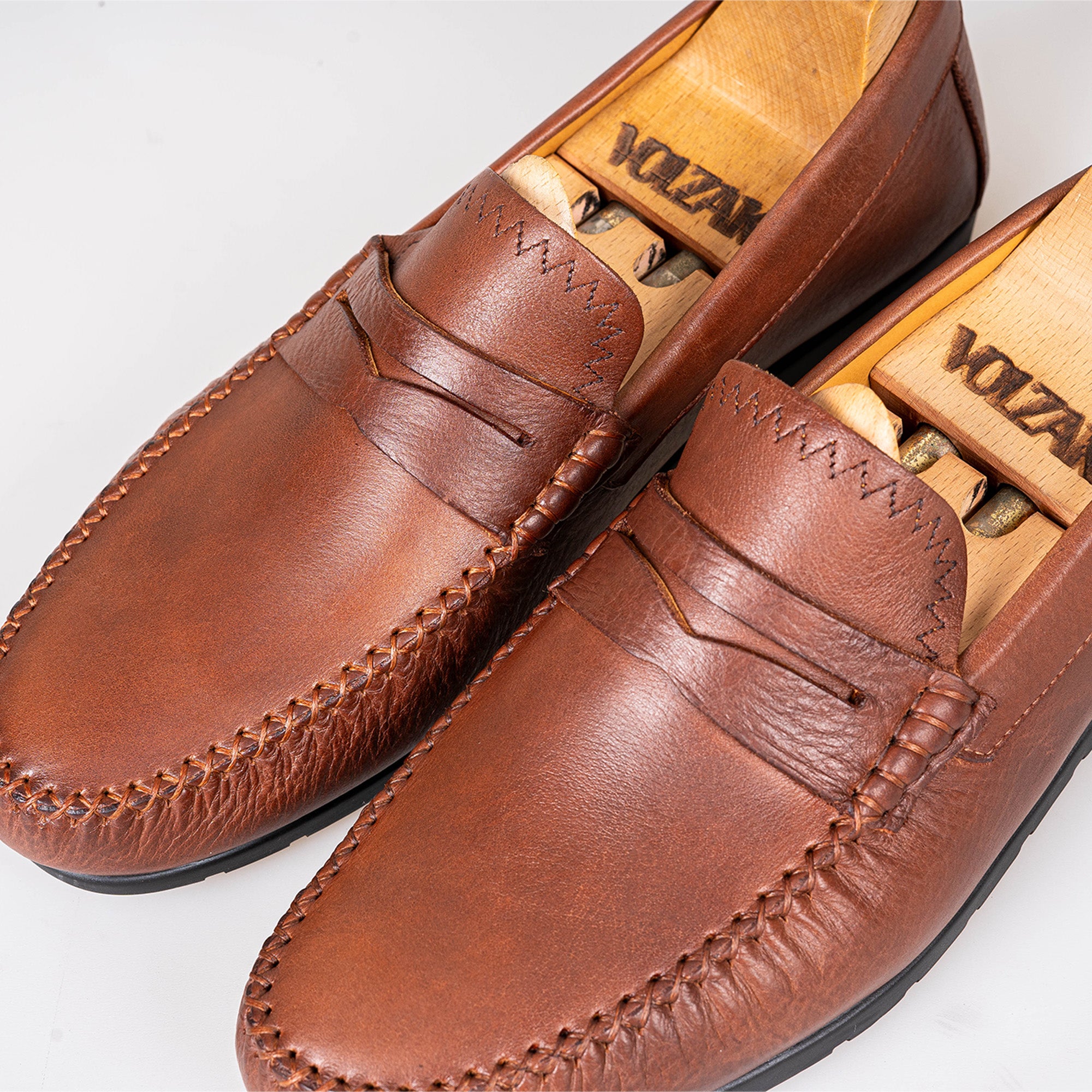 Volzak 0100 Camel Leather Moccasin