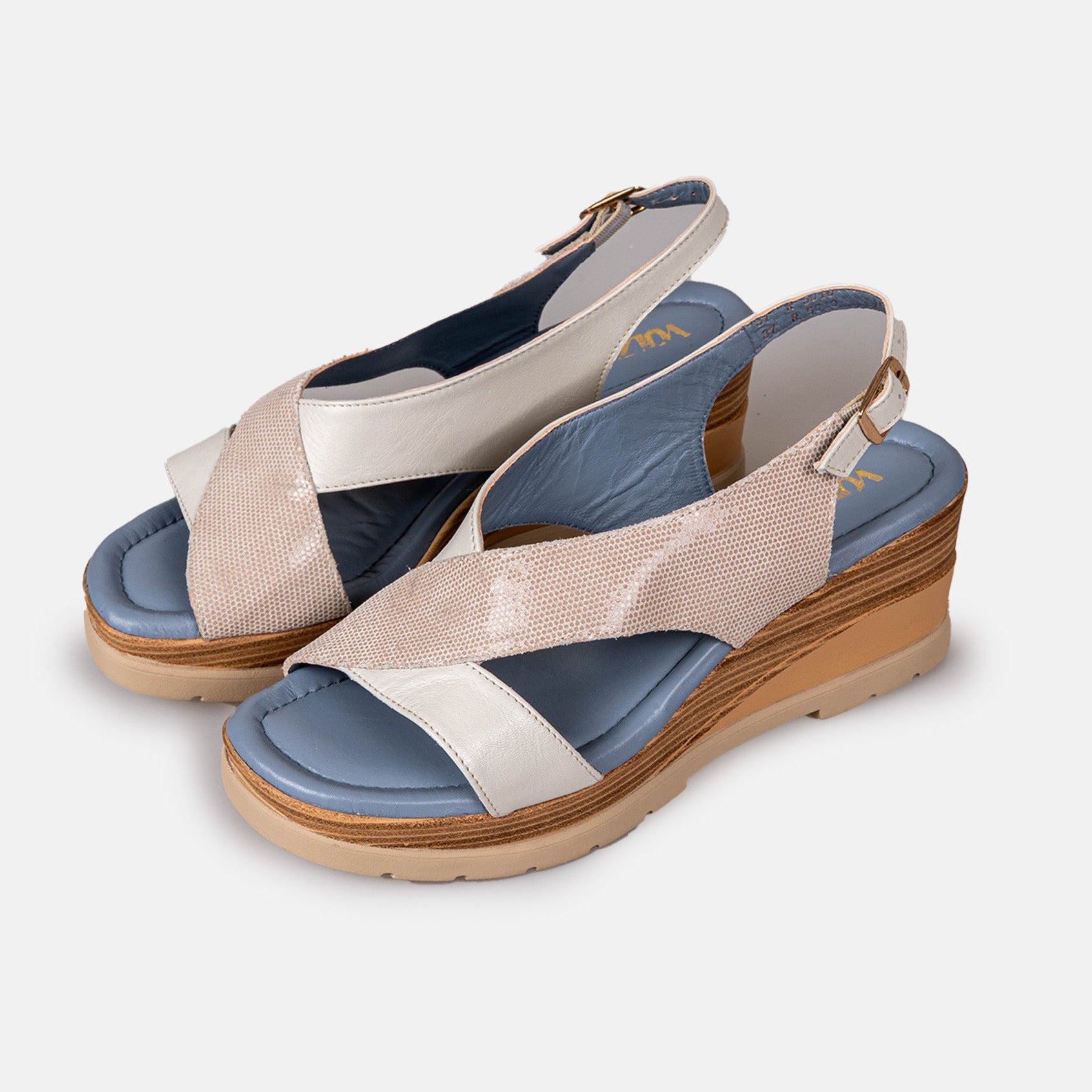Volzak 5014 Beige Leather Sandal