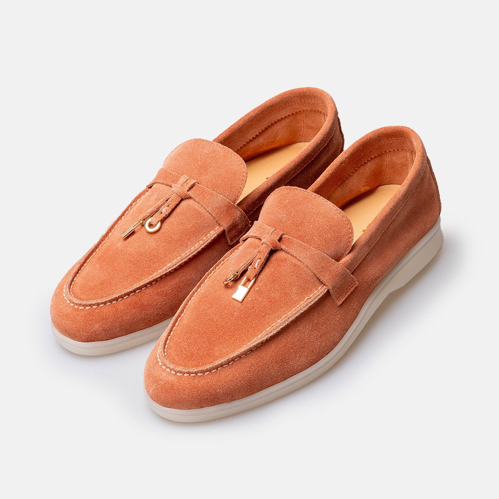 Volzak 32 mocassin en daim Rouge Corail