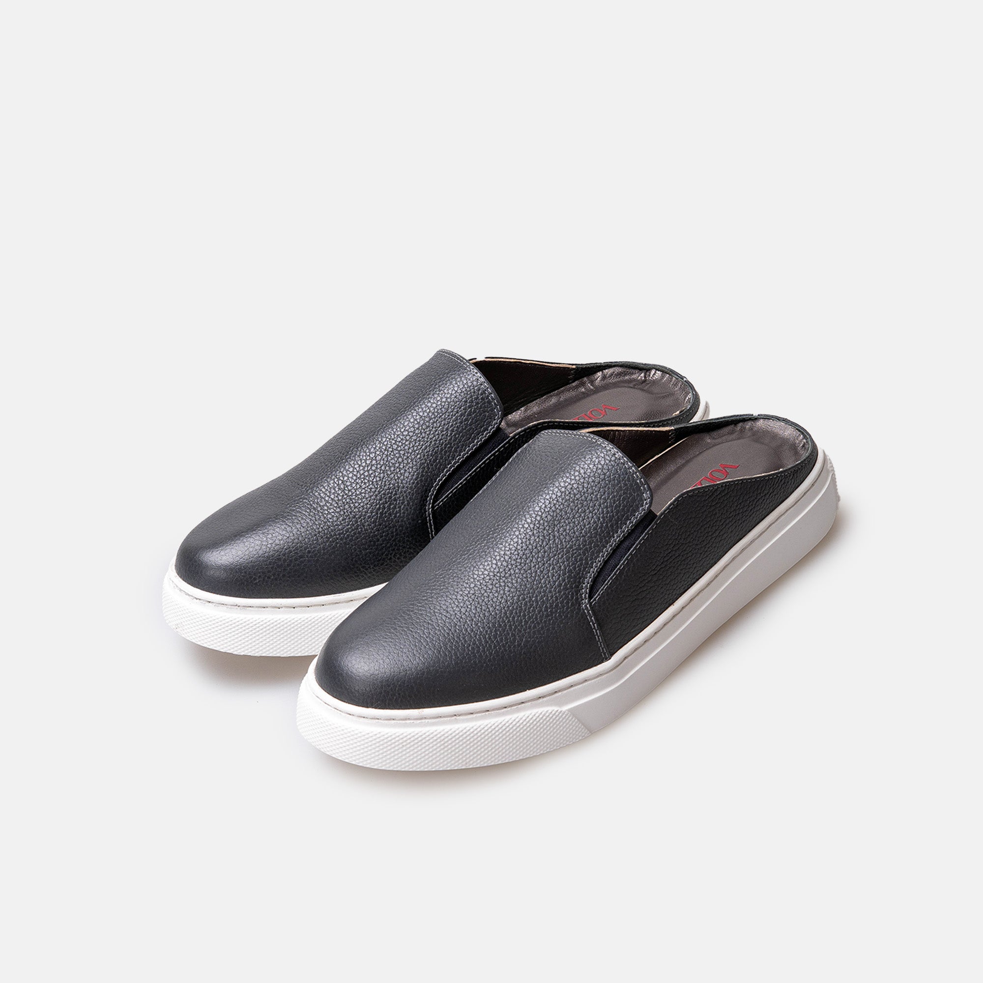 Volzak 301 Mule en cuir Gris