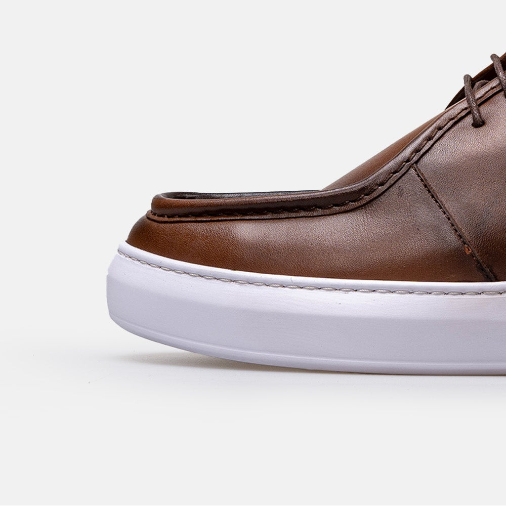 Volzak 5418 Vintage Brown Leather Sneakers