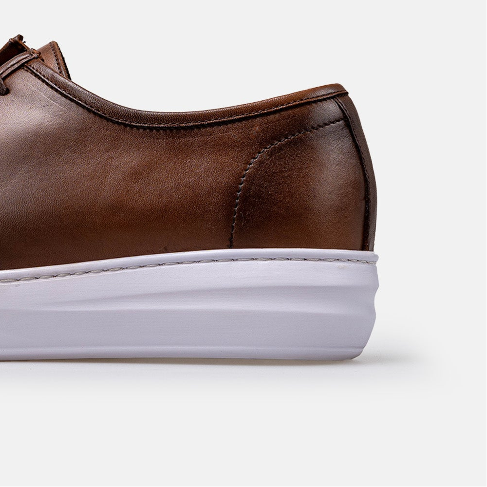Volzak 5418 Vintage Brown Leather Sneakers