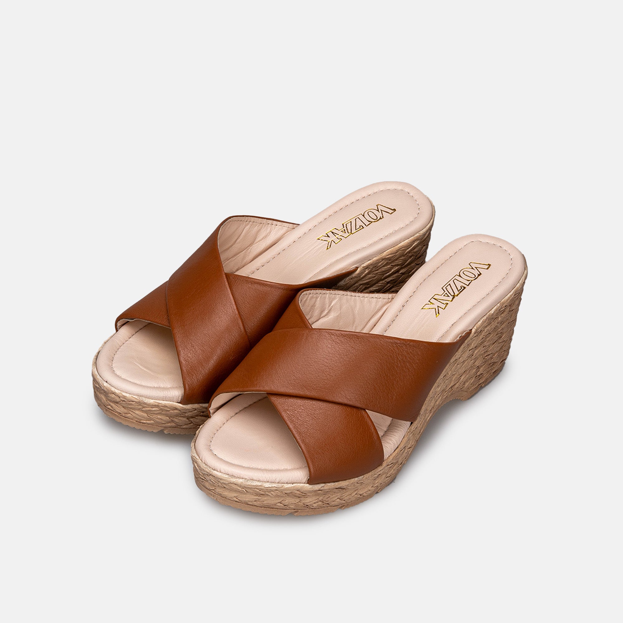 Volzak 149 Sandale en cuir Camel