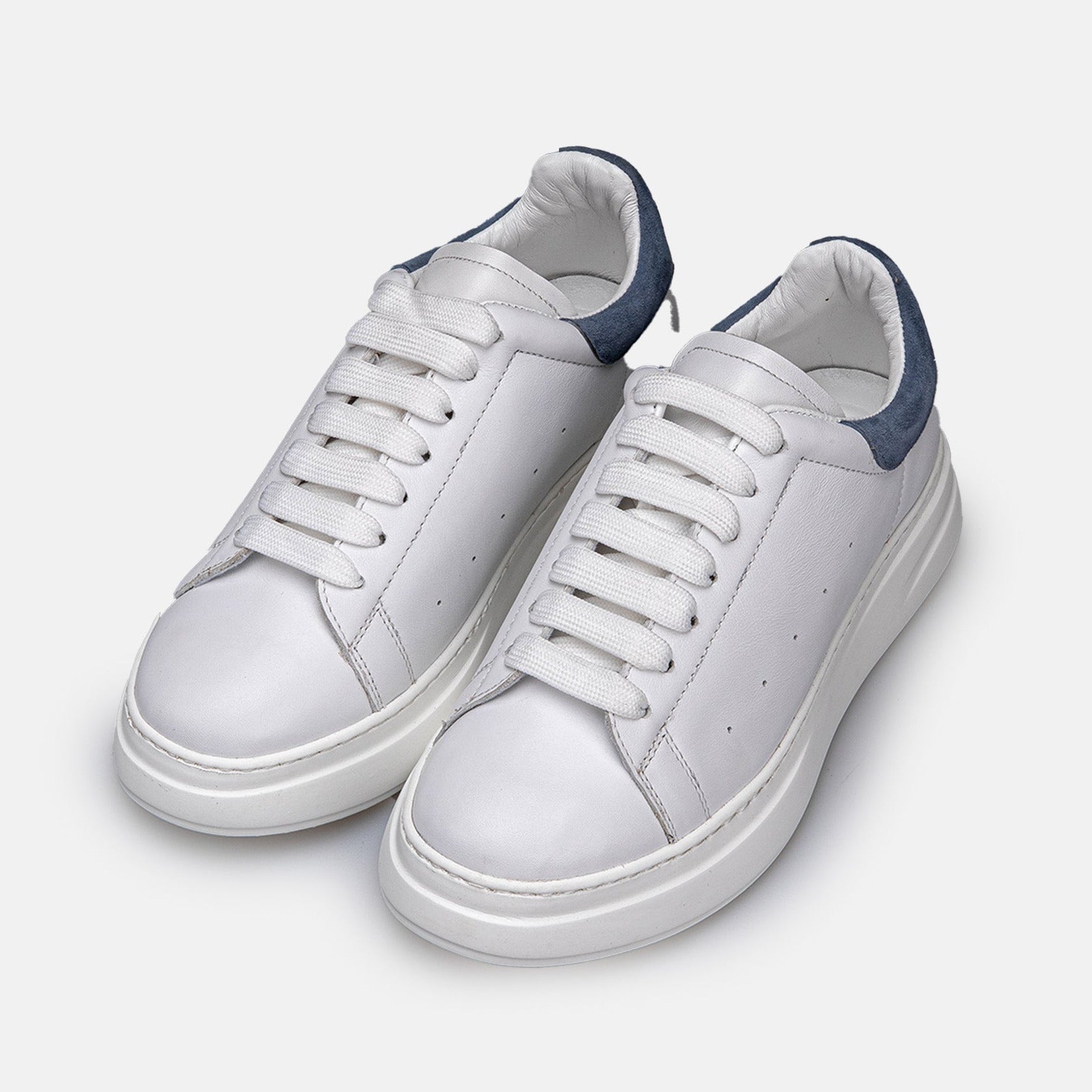 Volzak 3001 Basket en cuir Blanc Gris