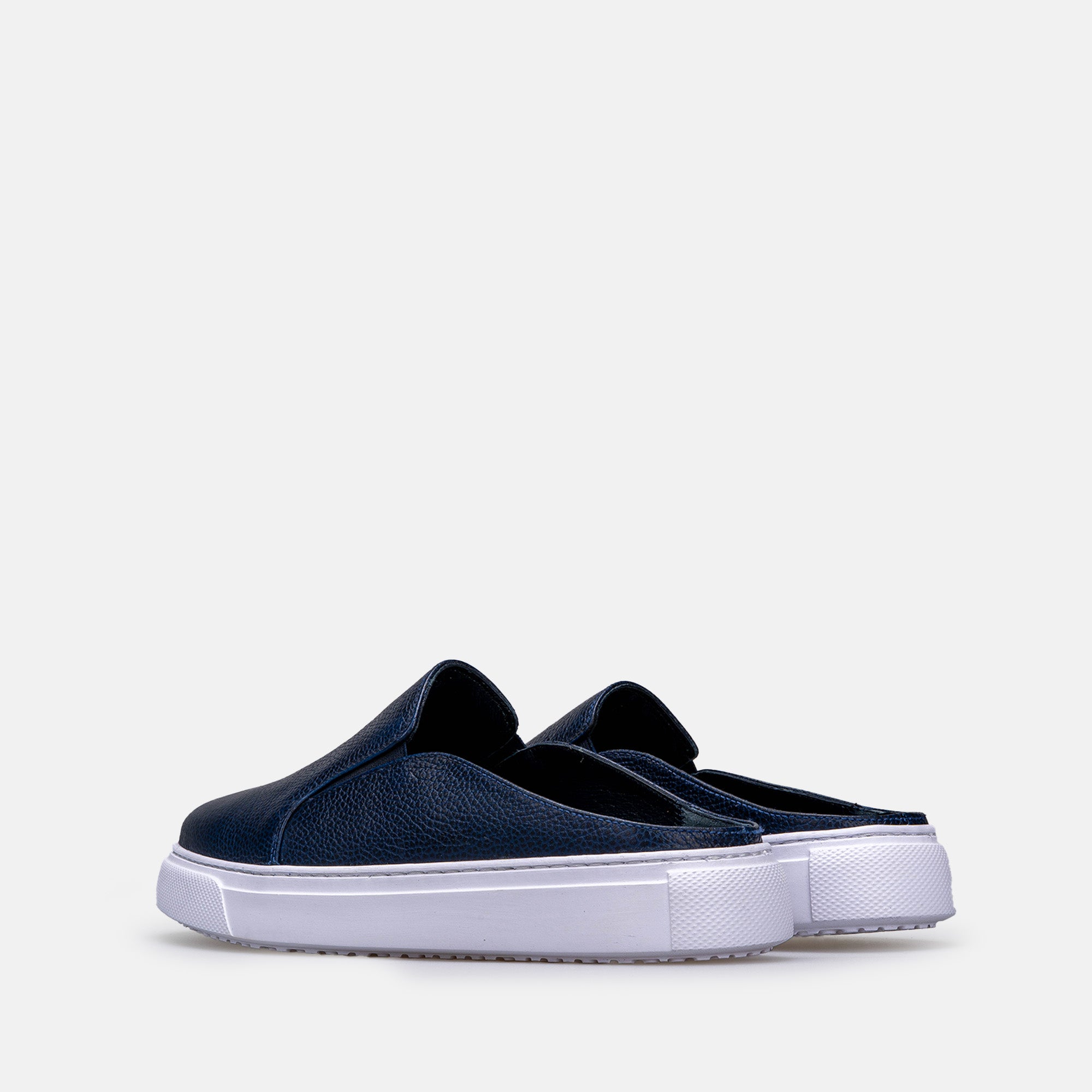 Volzak 301 Mule en cuir Bleu