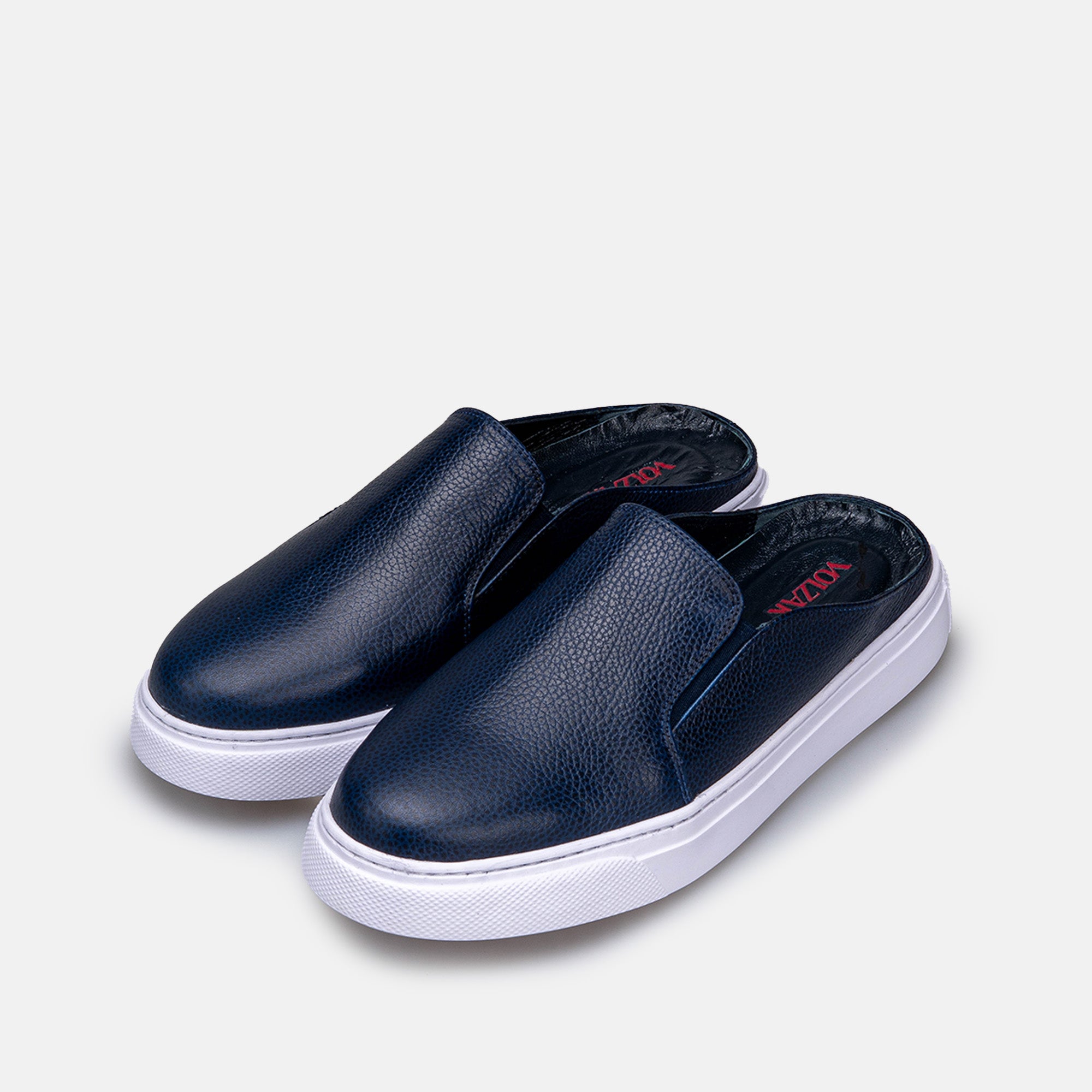 Volzak 301 Mule en cuir Bleu