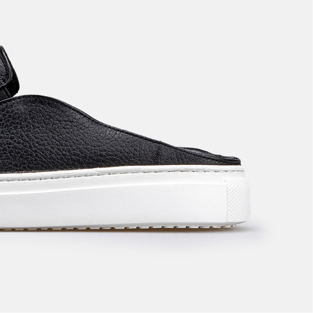 Volzak 301 Mule en cuir Noir