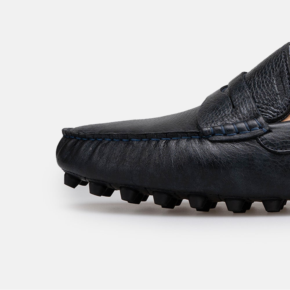 Volzak 2000 Mineral Blue Leather Moccasin