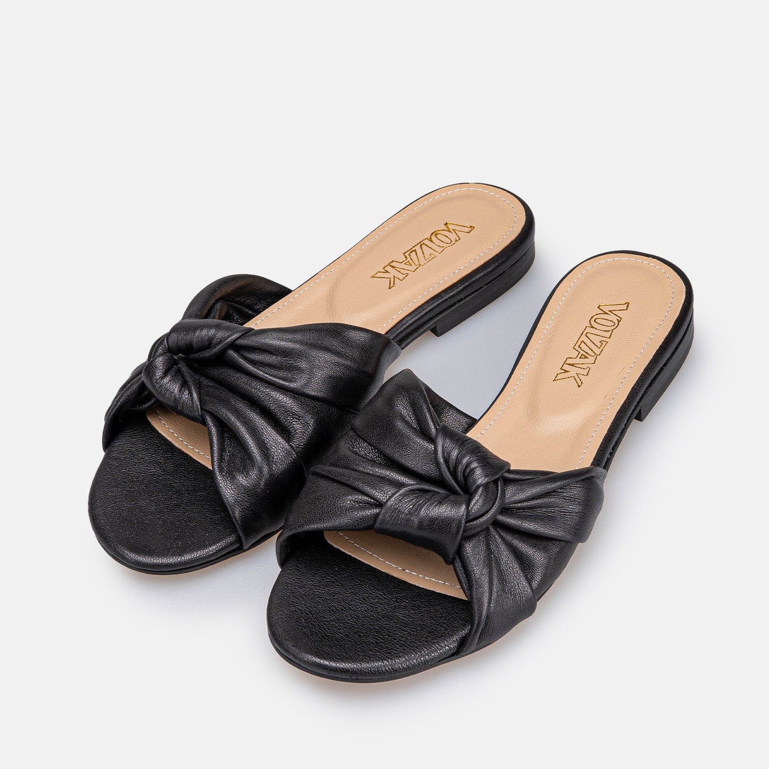 Volzak 524 Sandale en cuir Noir